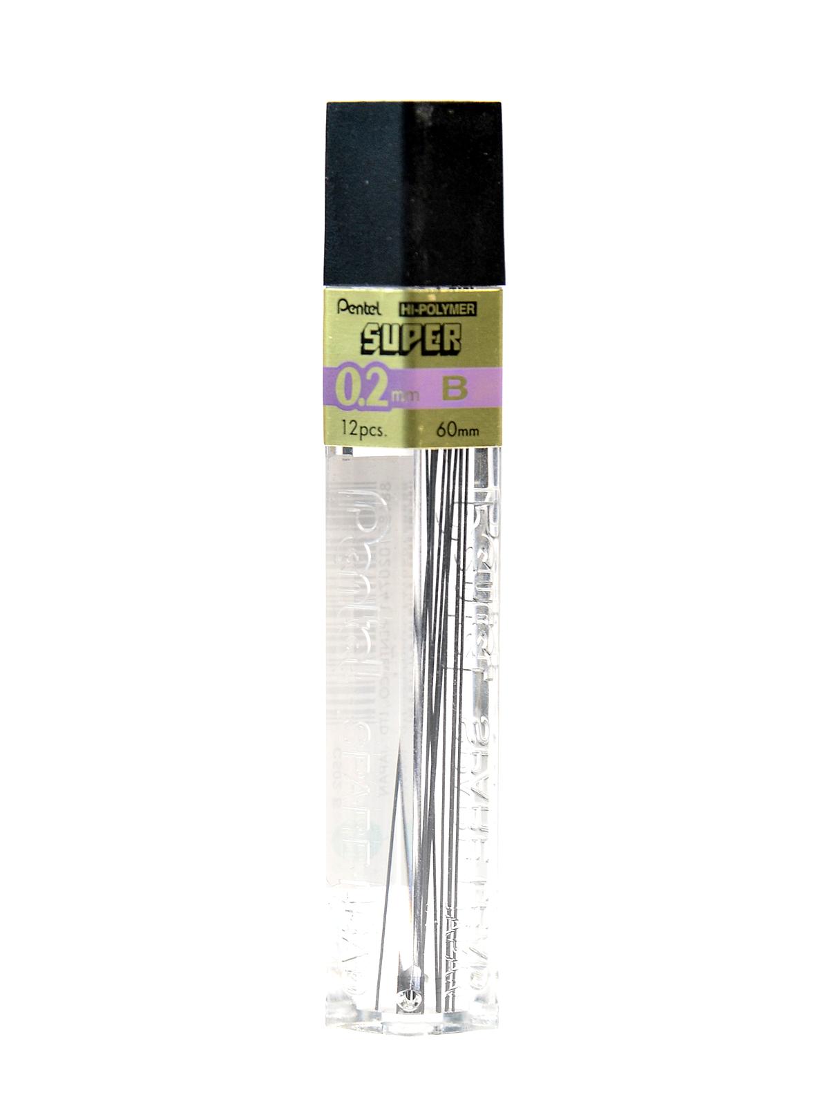 Super Hi-Polymer Refill Leads B 0.2 mm tube of 12