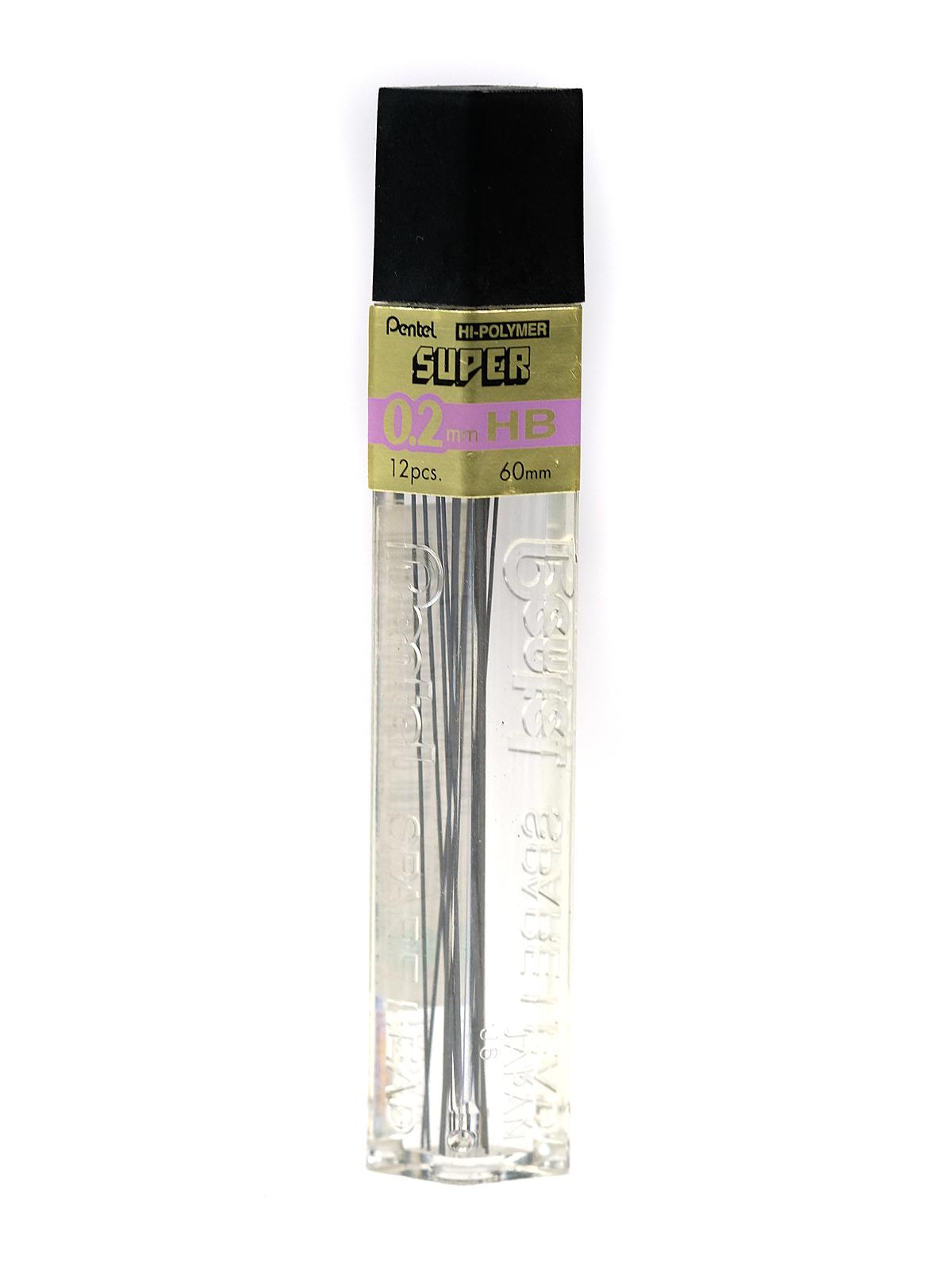 Super Hi-Polymer Refill Leads HB 0.2 mm tube of 12