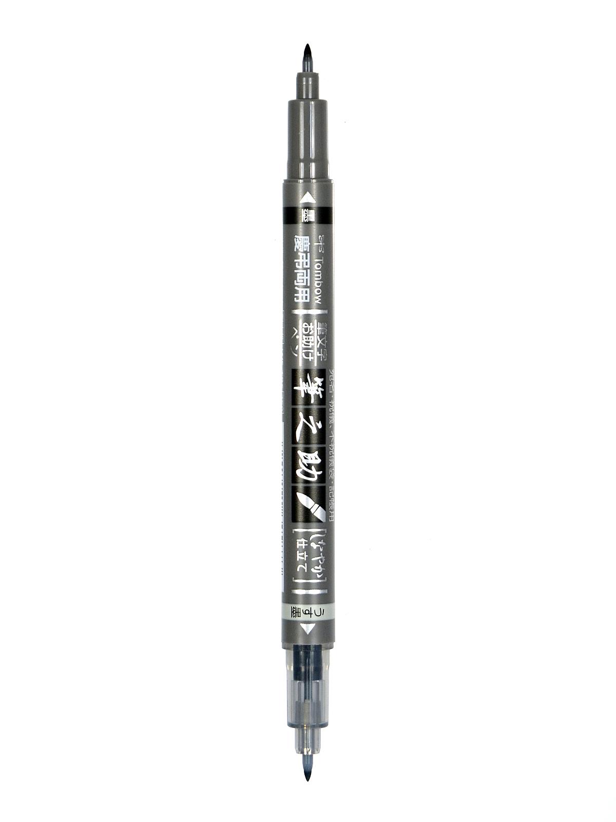 Fudenosuke Brush Pens twin tip black and grey each