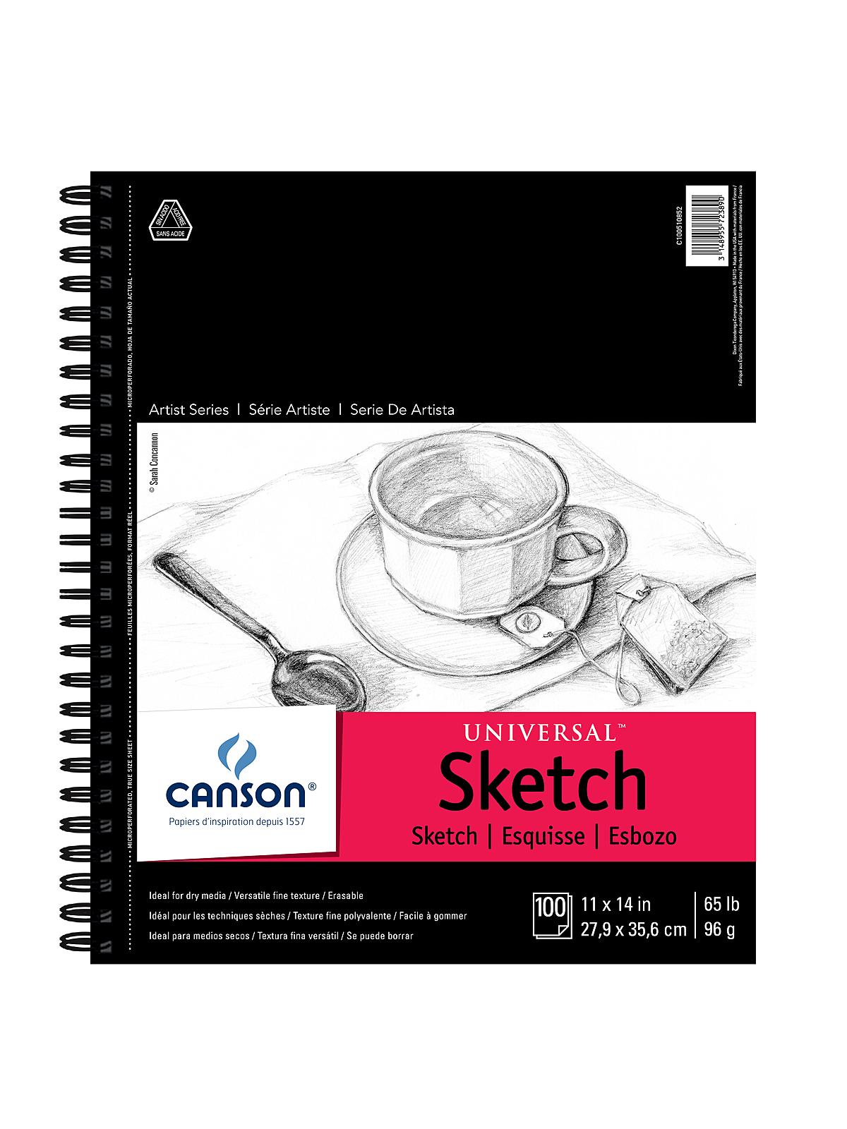 Universal Heavyweight Sketch Pads 11 In. X 14 In. 100 Sheets