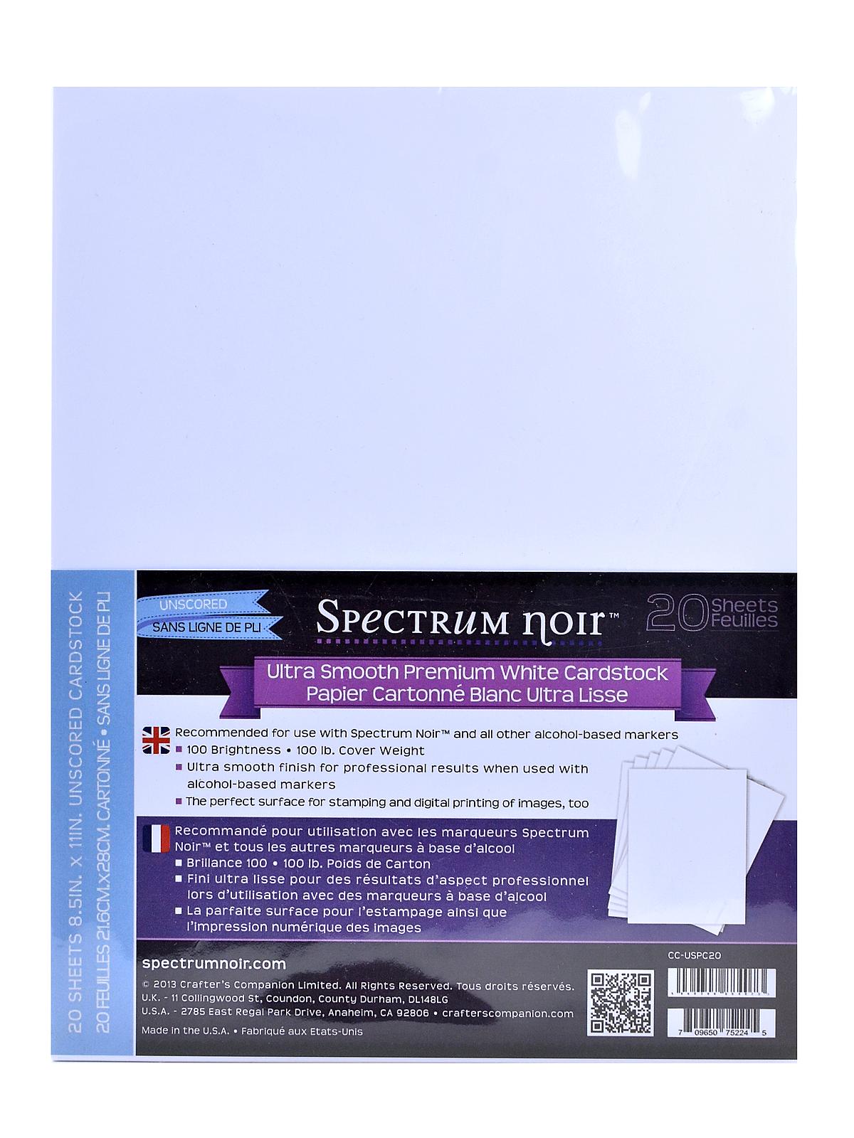 Cardstock Ultra Smooth 8 1 2 In. X 11 In. Pack Of 20