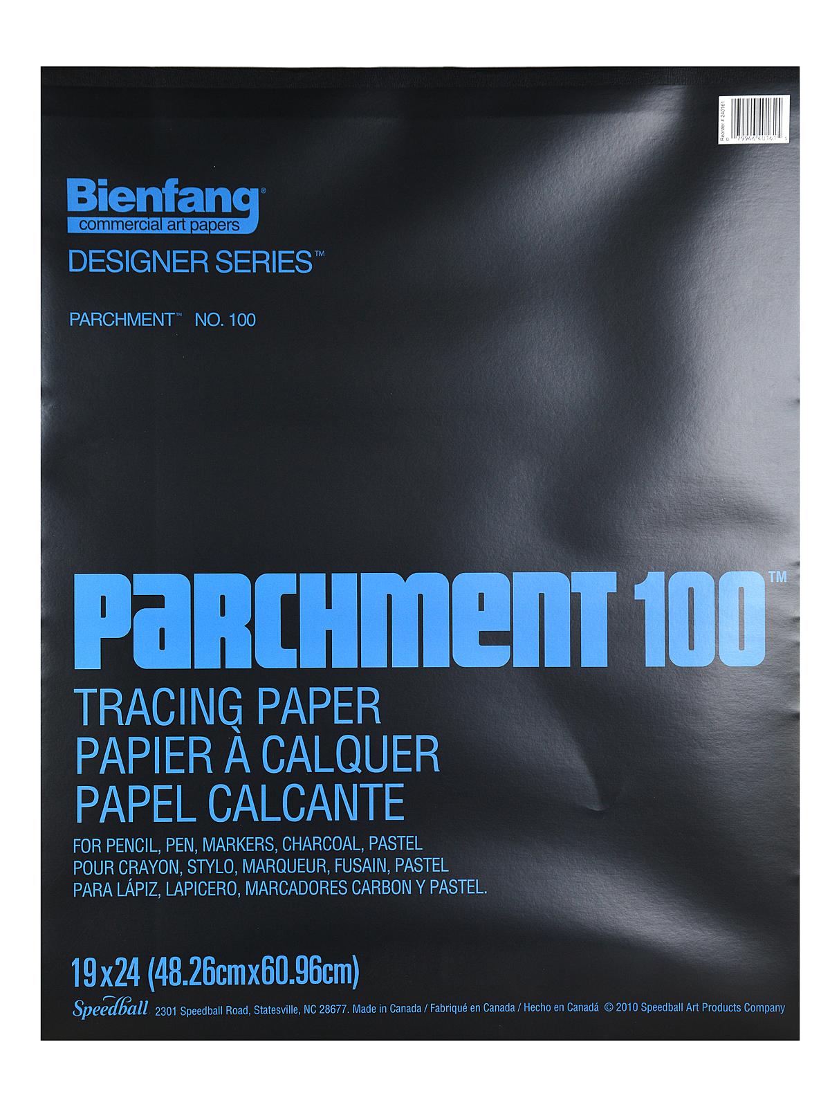 Parchment 100 Tracing Paper 19 in. x 24 in. pad of 100 sheets