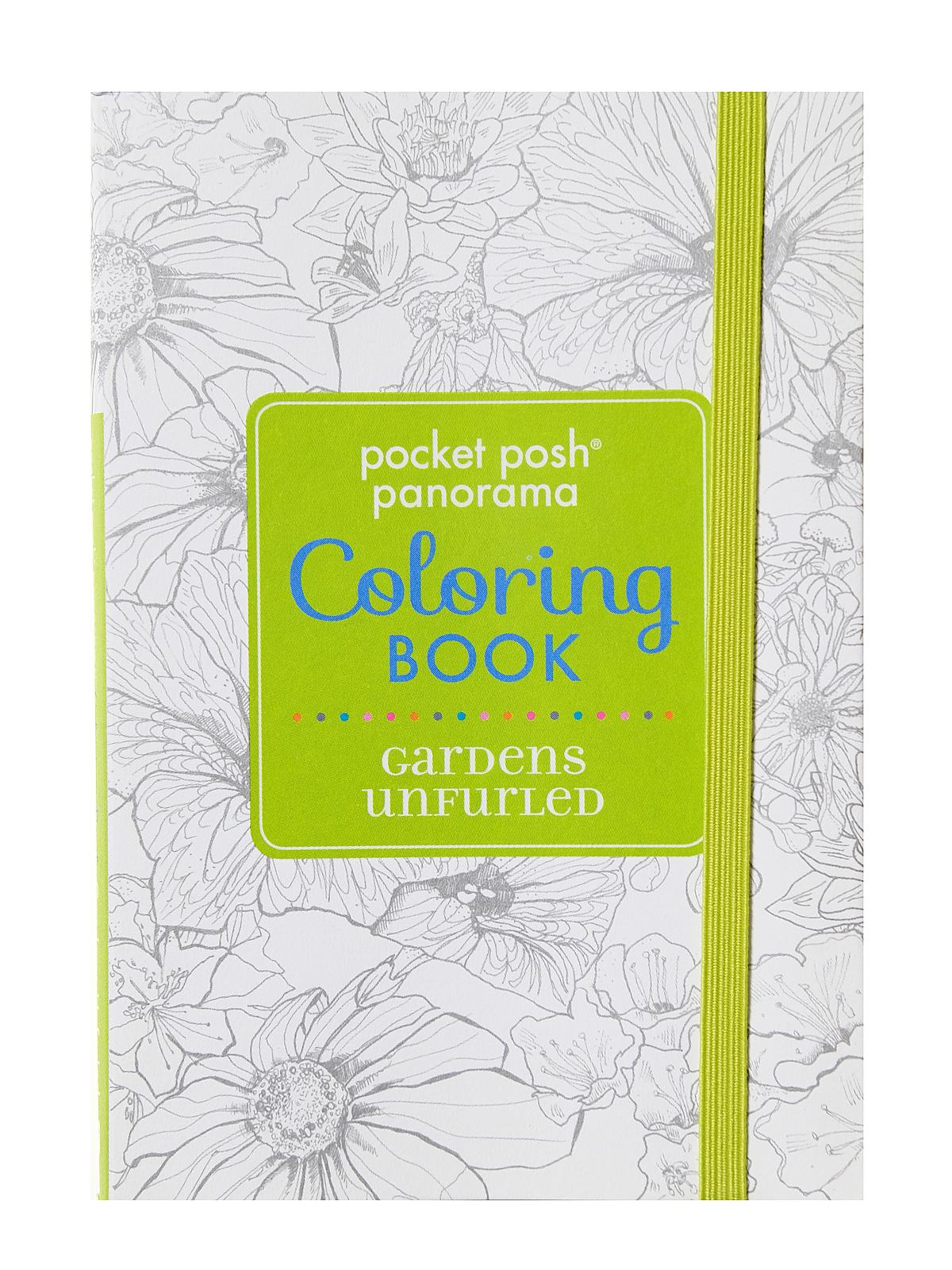 Pocket Posh Panorama Coloring Book Gardens Unfurled