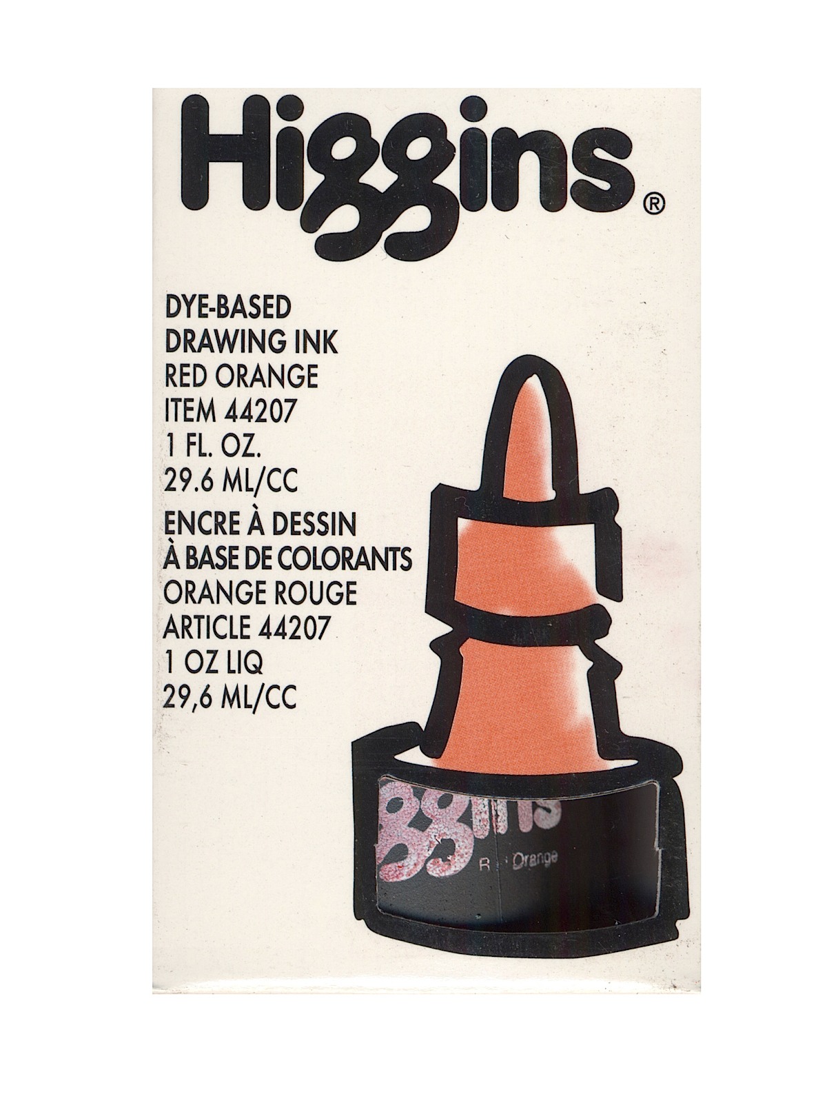 Color Drawing Inks red orange Dye Based   Non-Waterproof 1 oz.