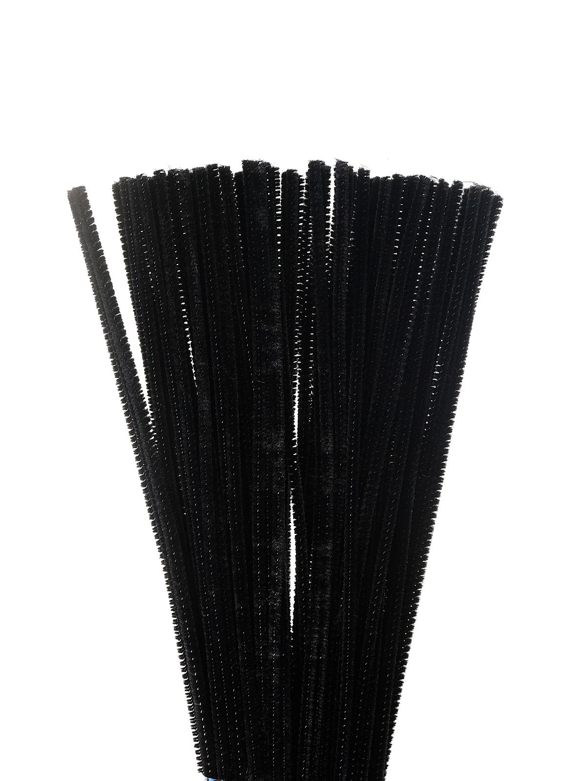 Chenille Stems 4 Mm X 12 In. 100 Pieces Black