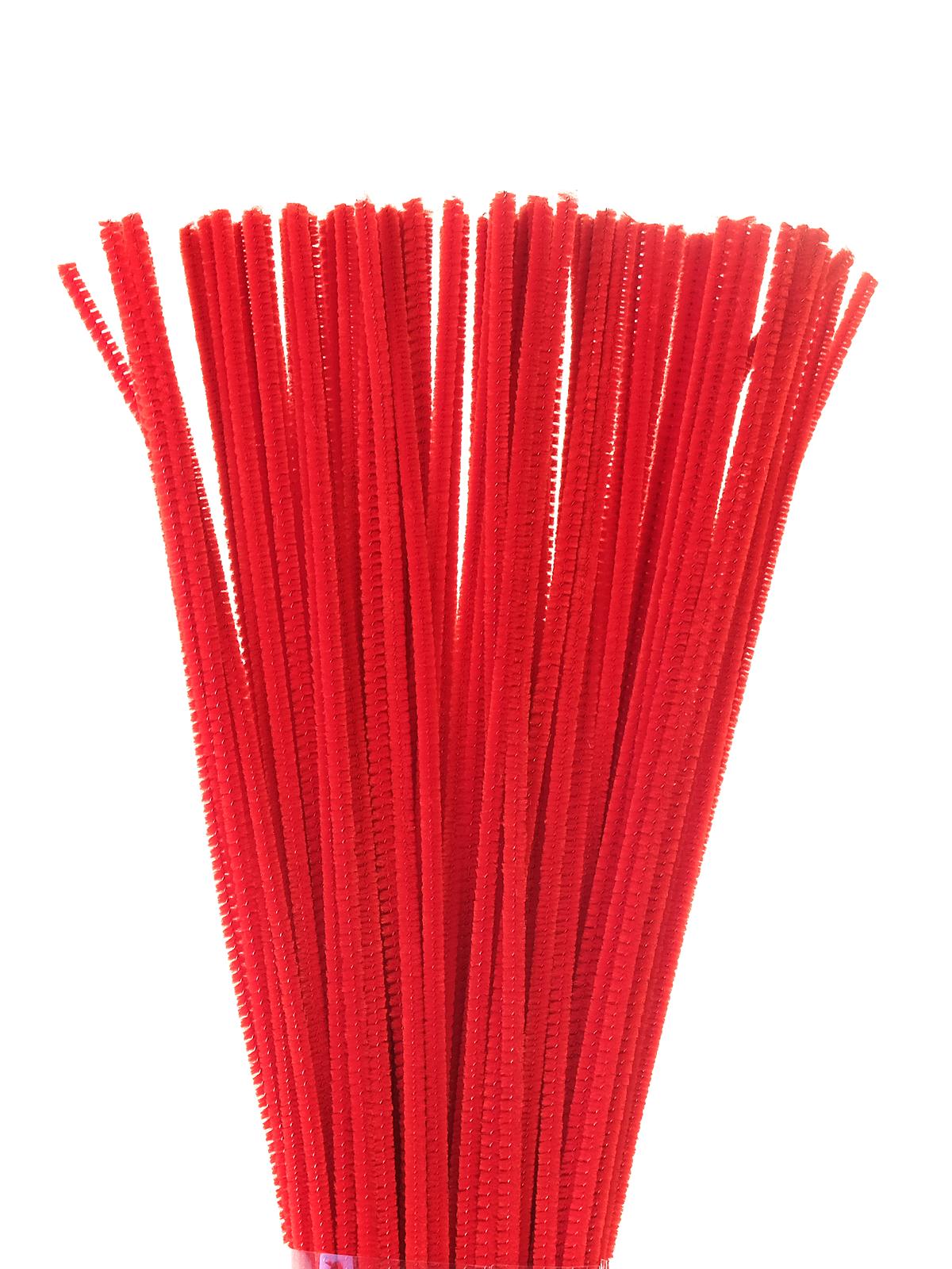 Chenille Stems 4 mm x 12 in. 100 pieces red