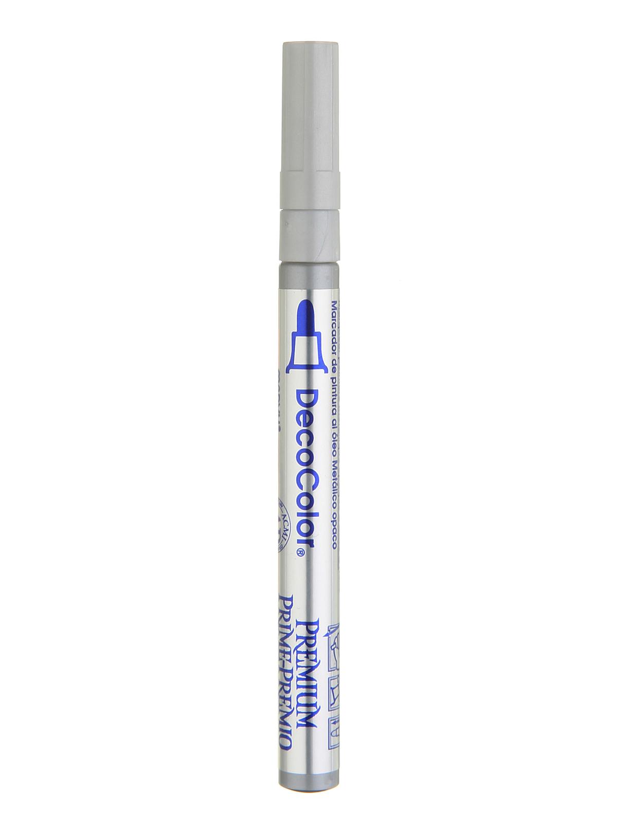 Decocolor Premium Markers fine tip silver