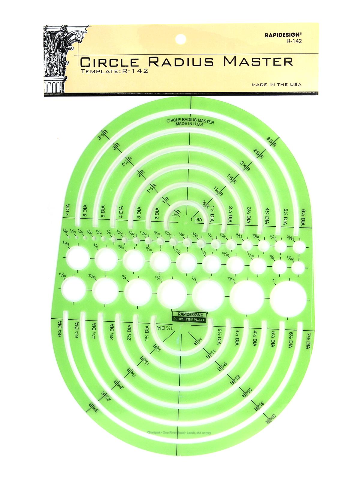 Circle Drafting Templates circle radius master