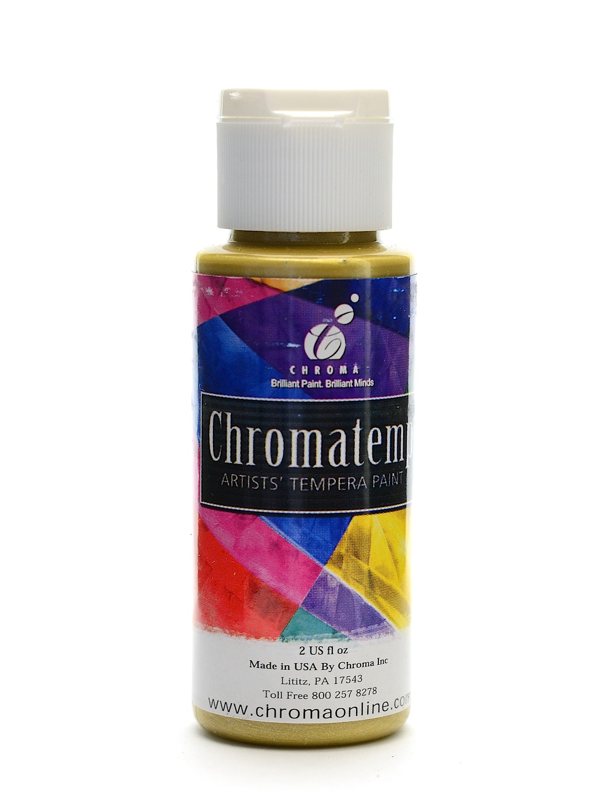 ChromaTemp Artists' Tempera Paint metallic gold 2 oz.