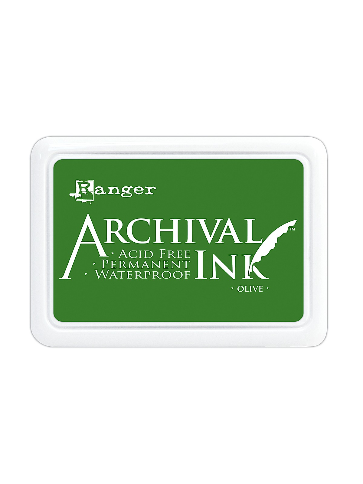 Archival Ink olive 2 1 2 in. x 3 3 4 in. pad