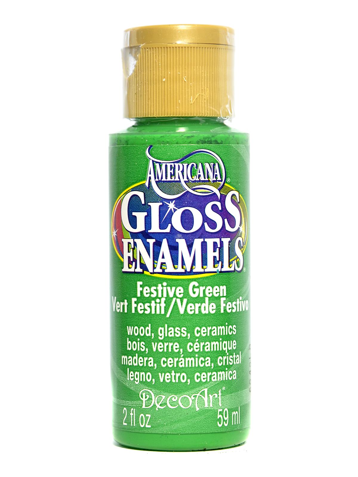 Americana Gloss Enamels festive green 2 oz.