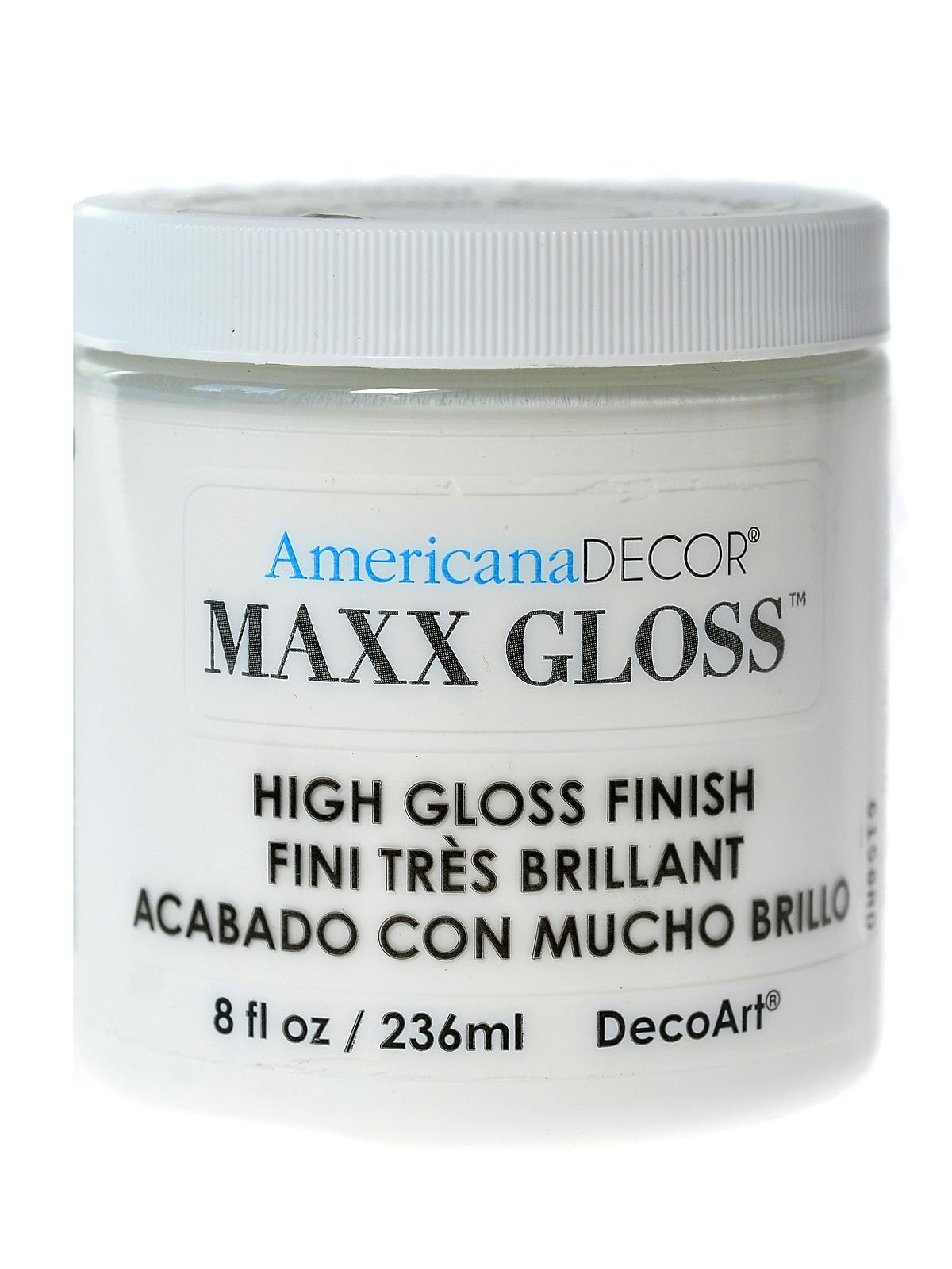 Americana Decor Maxx Gloss Paint White China 8 Oz.