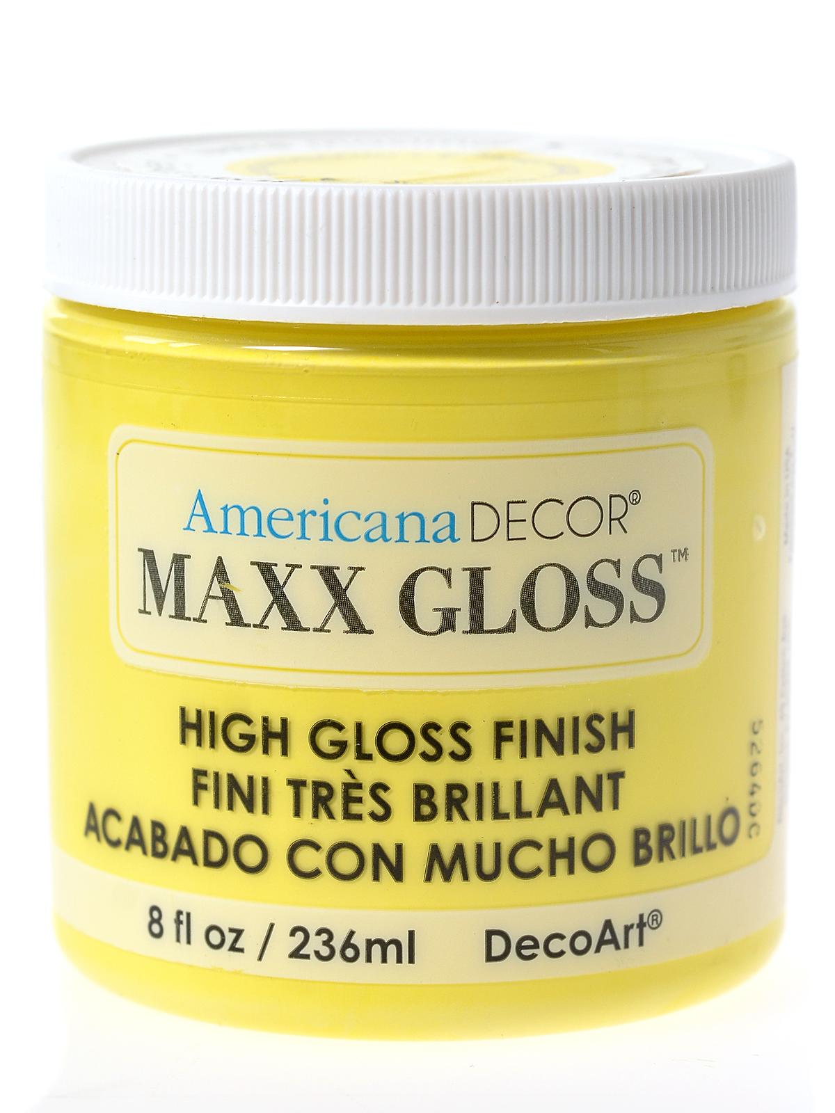 Americana Decor Maxx Gloss Paint Lemon Spritzer 8 Oz.