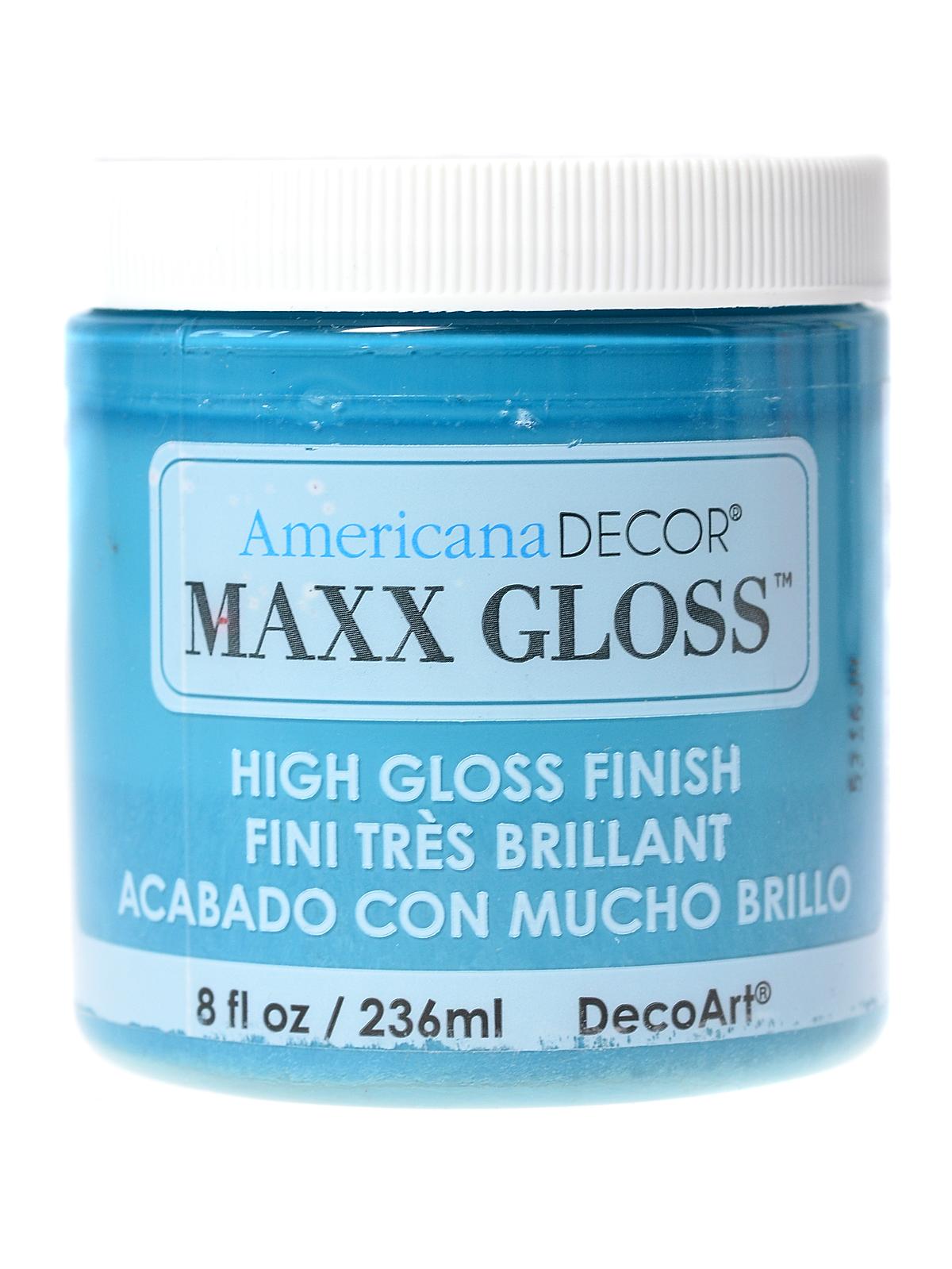 Americana Decor Maxx Gloss Paint Caribbean Sea 8 Oz.