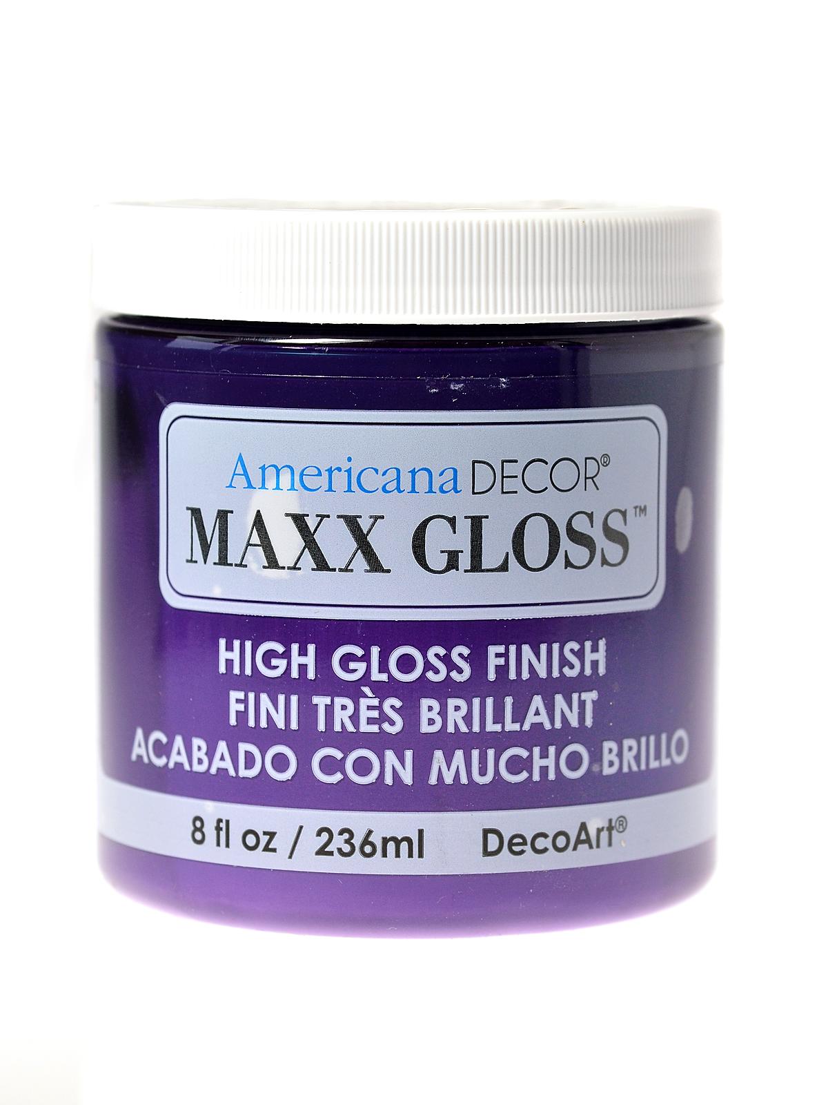 Americana Decor Maxx Gloss Paint Purple Polish 8 Oz.