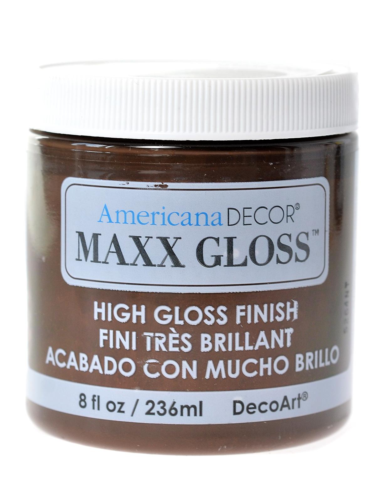 Americana Decor Maxx Gloss Paint Light Molasses 8 Oz.