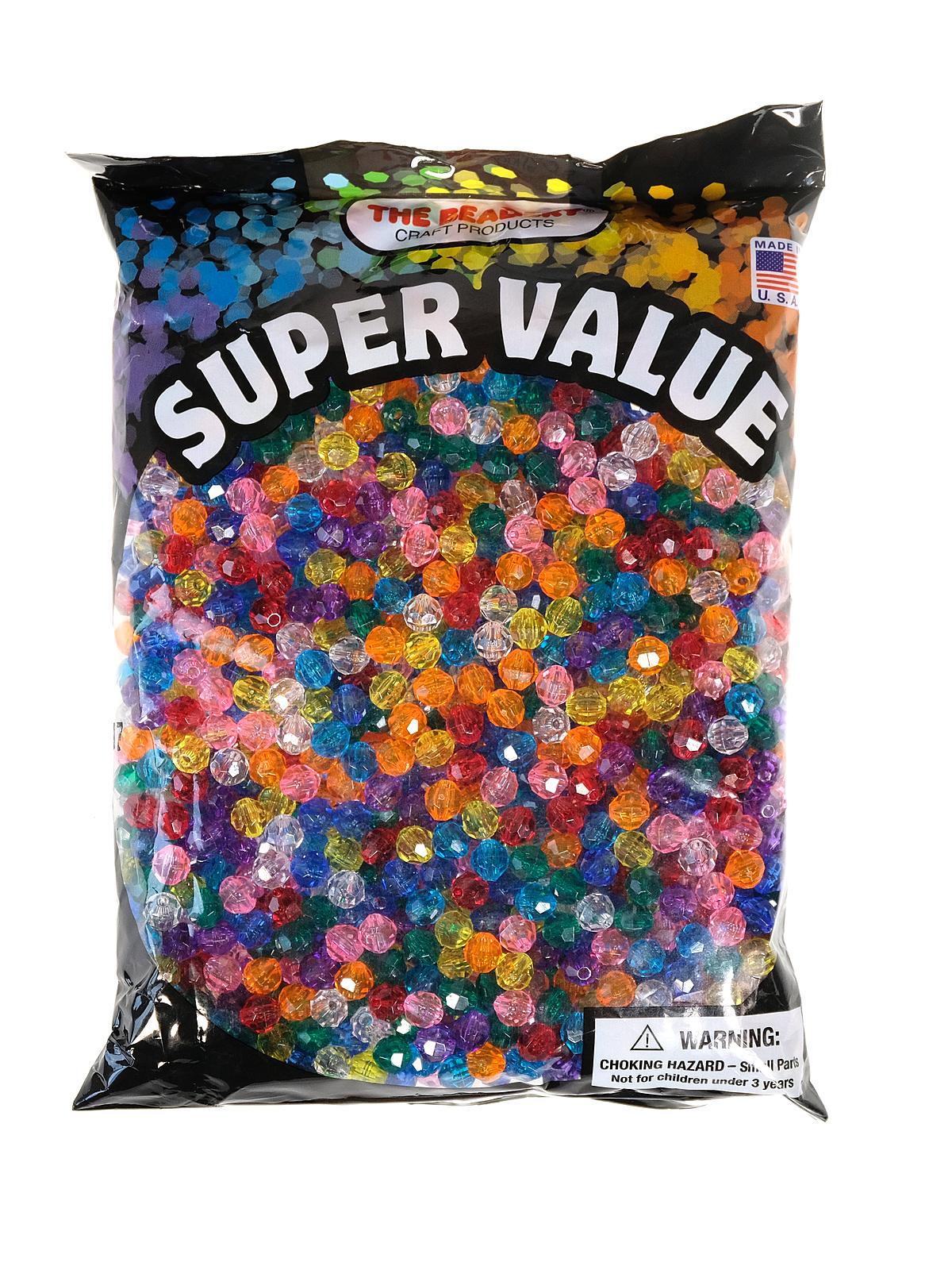 Bead Value Packs multi faceted beads 8 mm 1 lb.