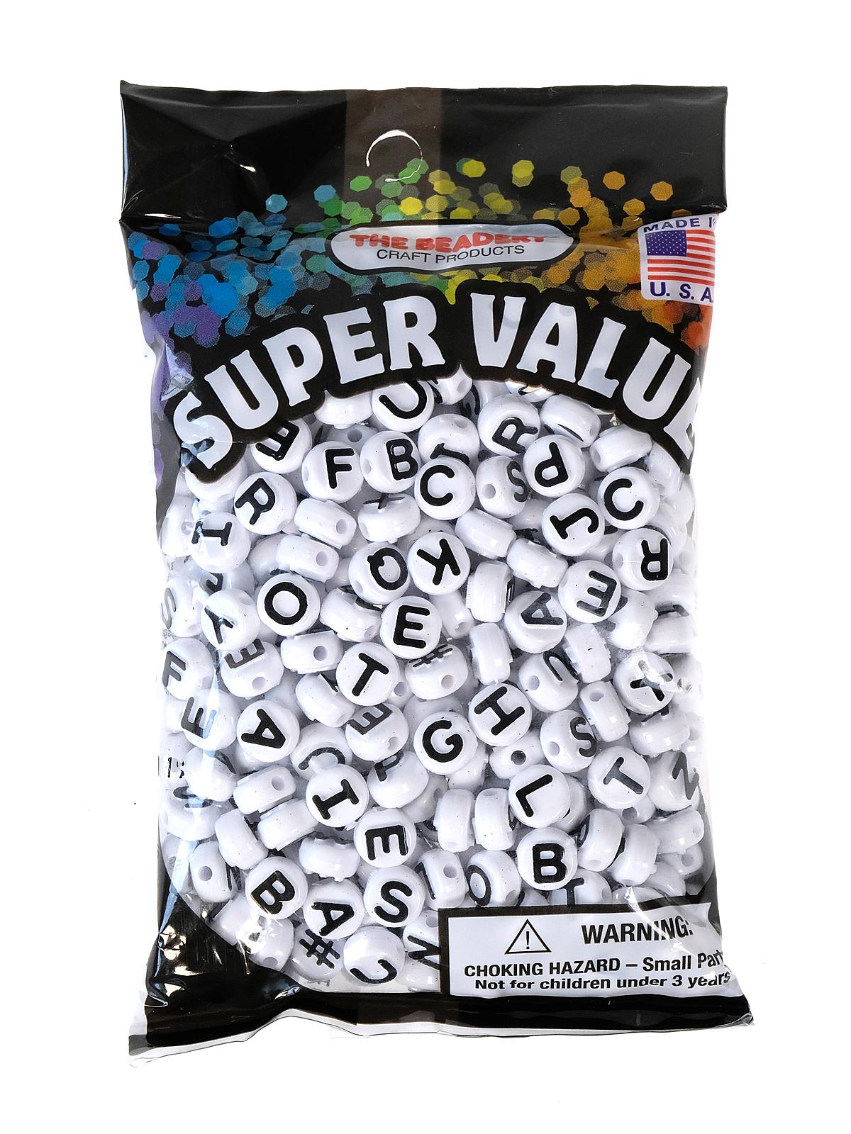 Bead Value Packs alphabet beads 10 mm 4 oz.