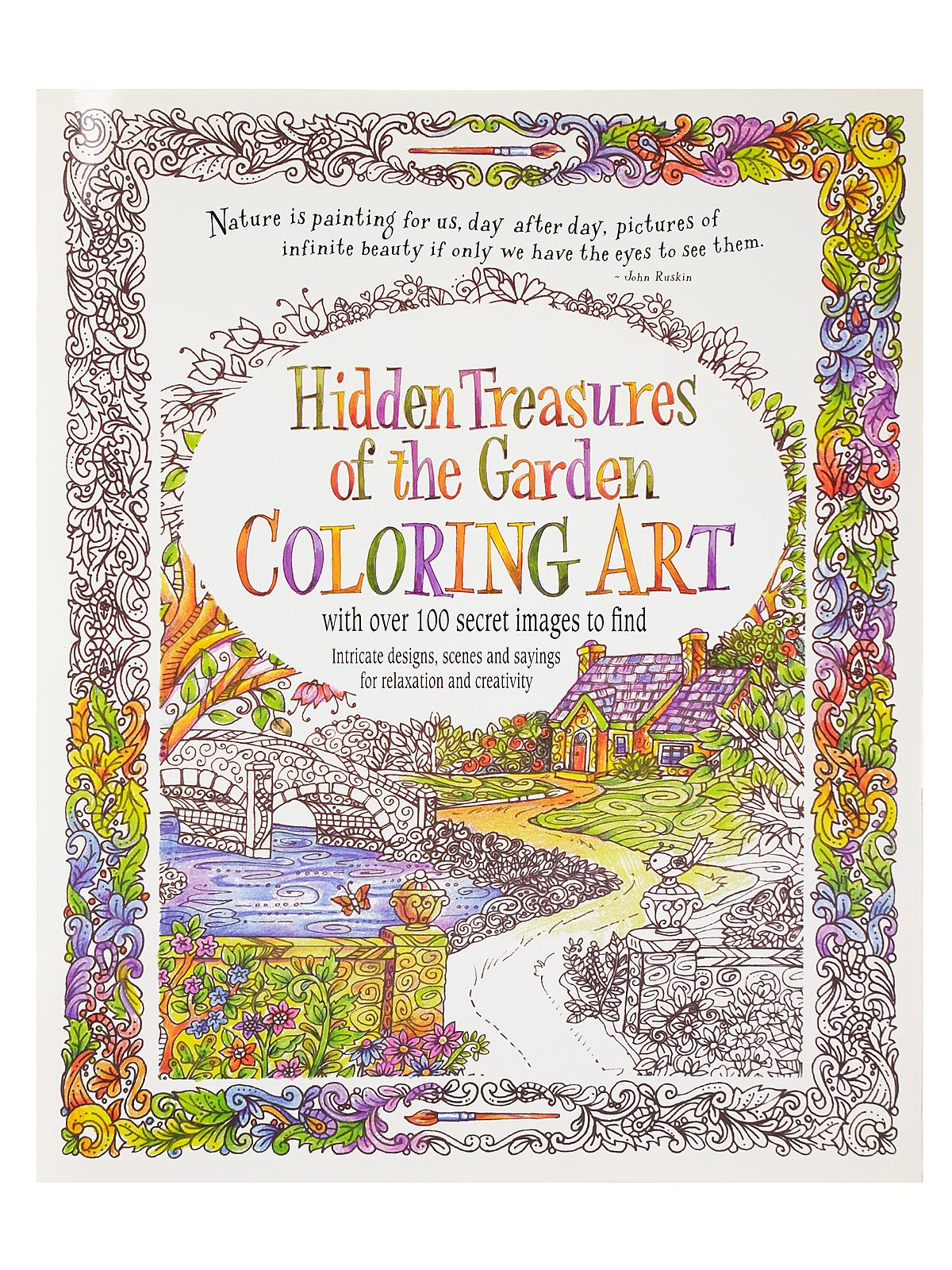 Coloring Art Adult Coloring Books Hidden Treasures Of The Garden