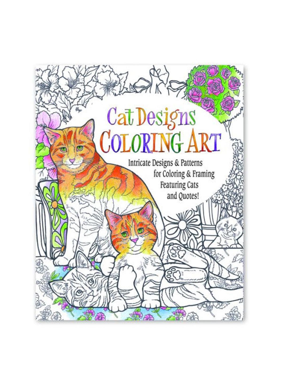 Coloring Art Adult Coloring Books Cat Designs