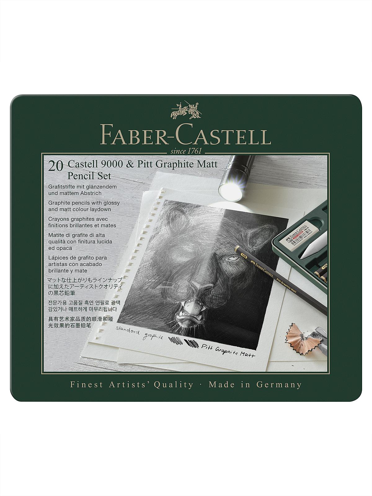 Pitt Graphite Matte and Castell 9000 Set Pitt Graphite Matt & Castell 9000 set of 20