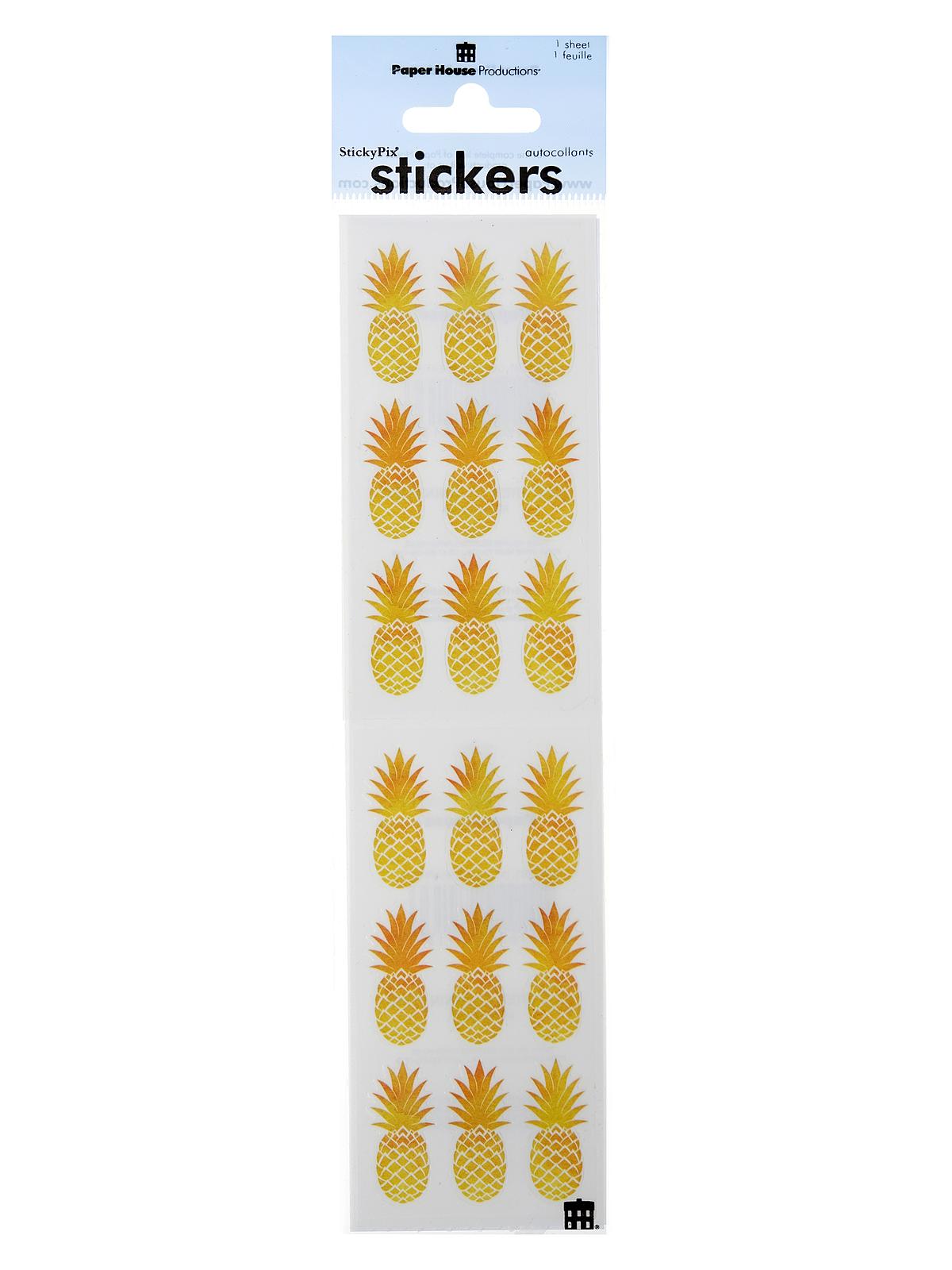 Sticky Pix Stickers golden pineapples