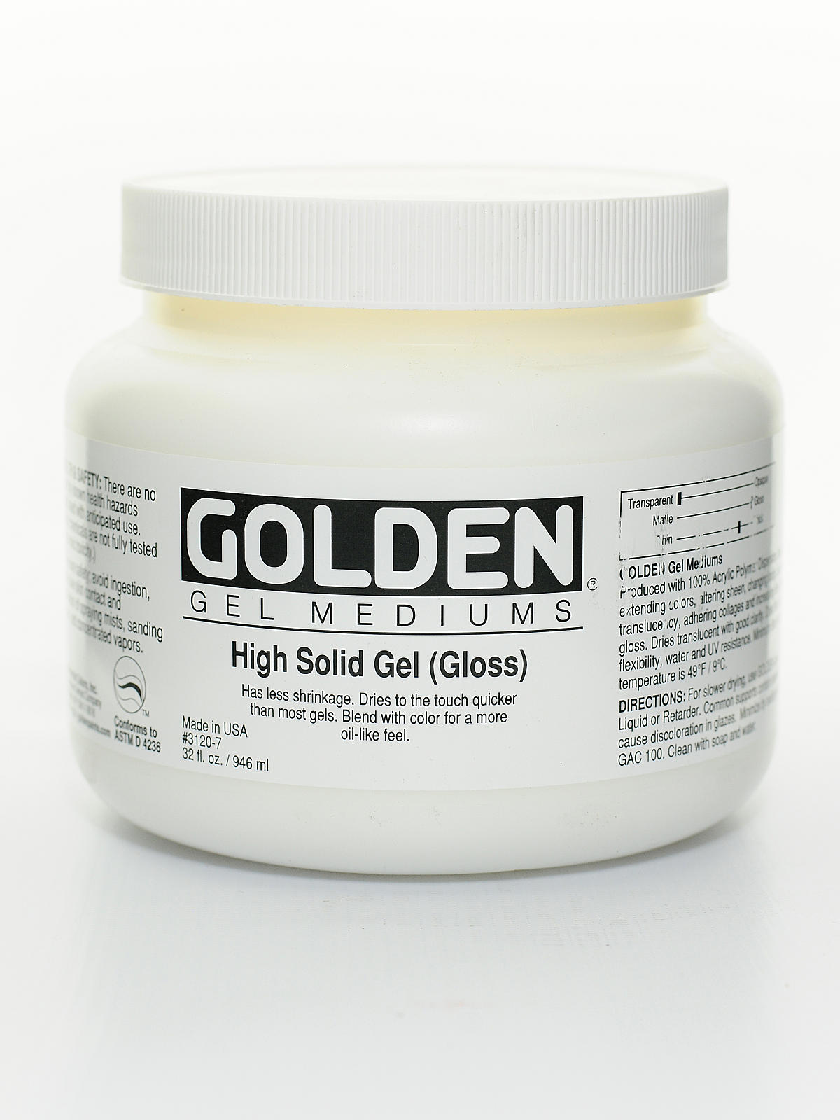 Gel Mediums high solid gloss 32 oz.