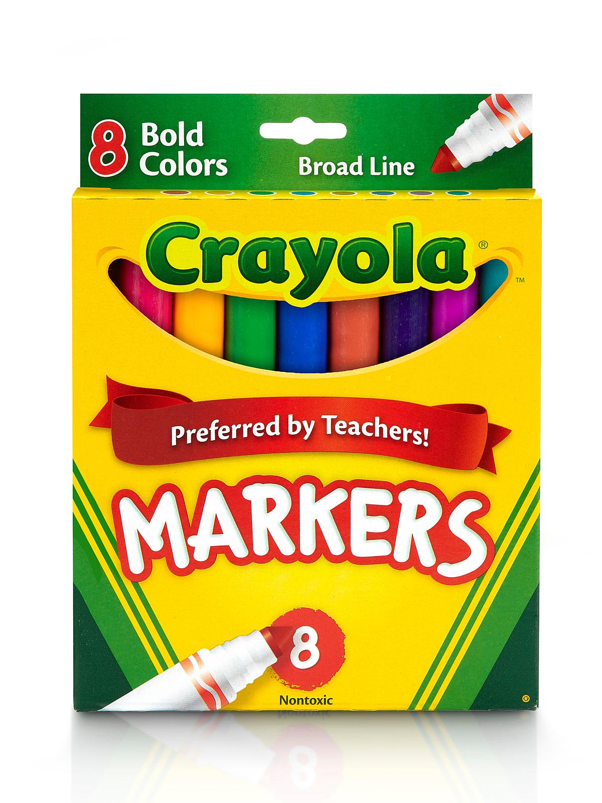 Broad Line Markers - Bold 8 Count Set Of 8