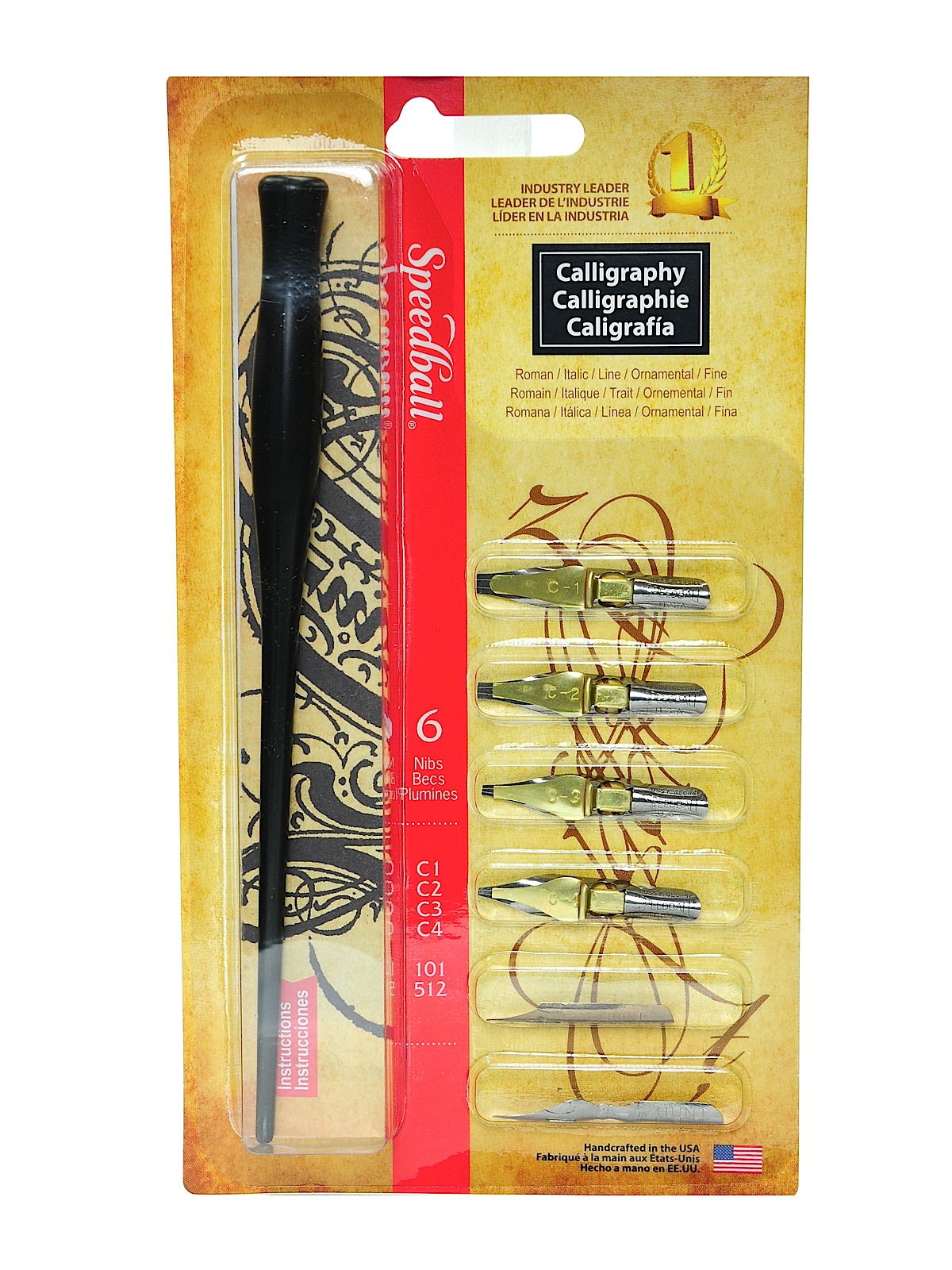 Flat Pen Nibs assorted set of 4