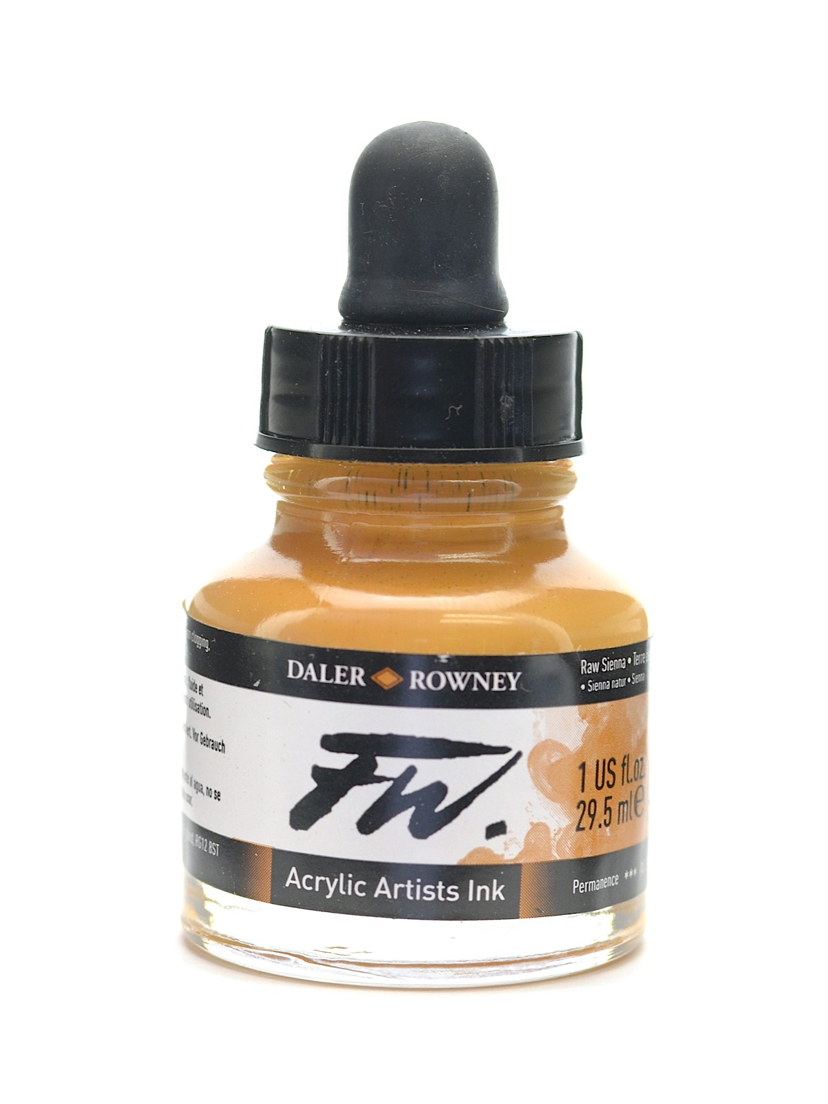 FW Artists' Ink raw sienna 1 oz.