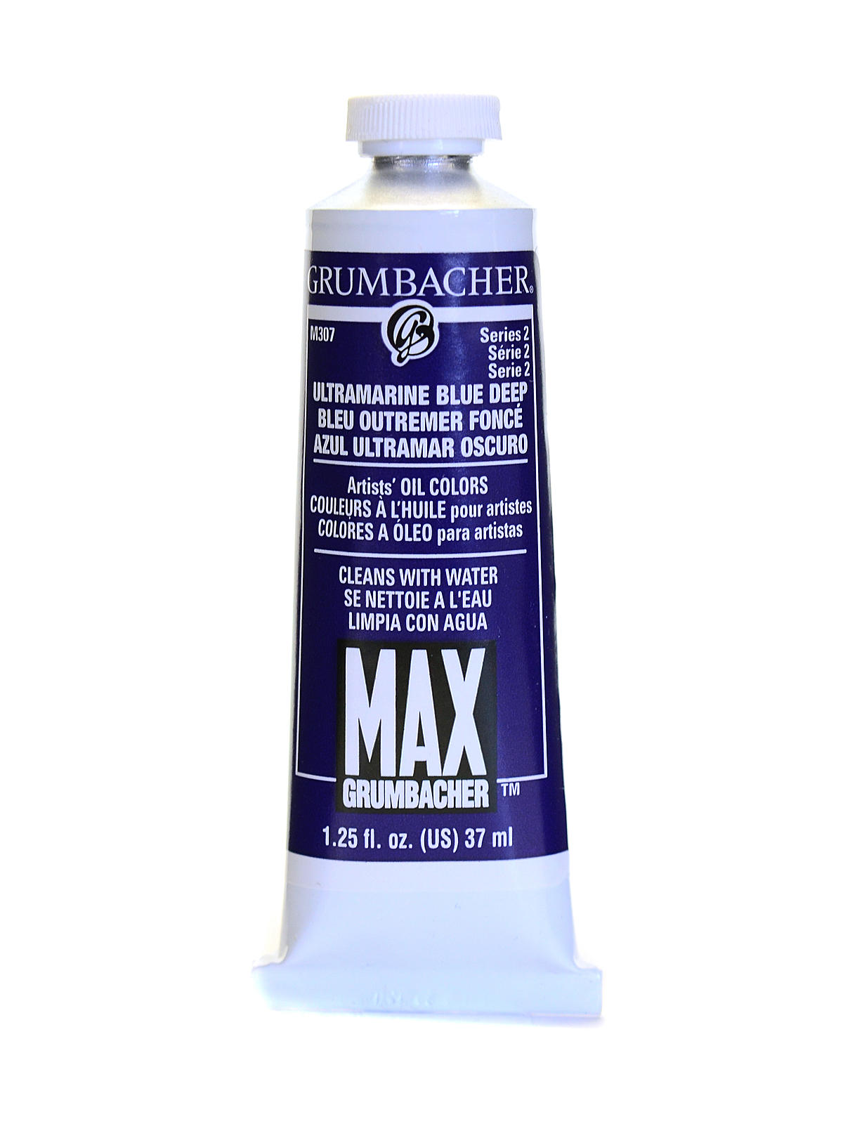 Max Water Miscible Oil Colors ultramarine blue deep 1.25 oz.