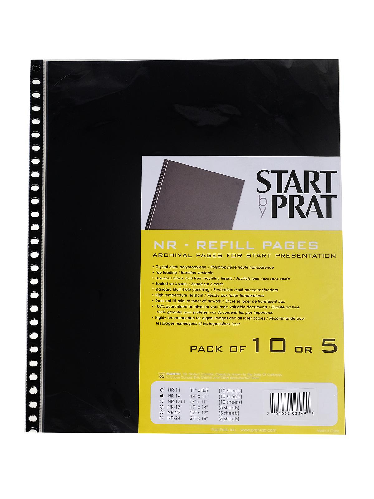 Start Refill Pages top loading 14 in. x 11 in. pack of 10