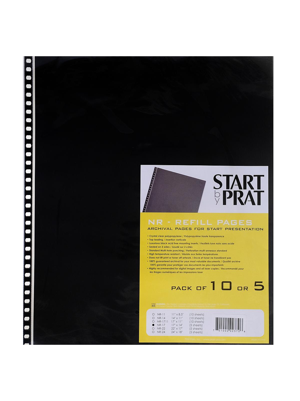 Start Refill Pages top loading 17 in. x 14 in. pack of 5