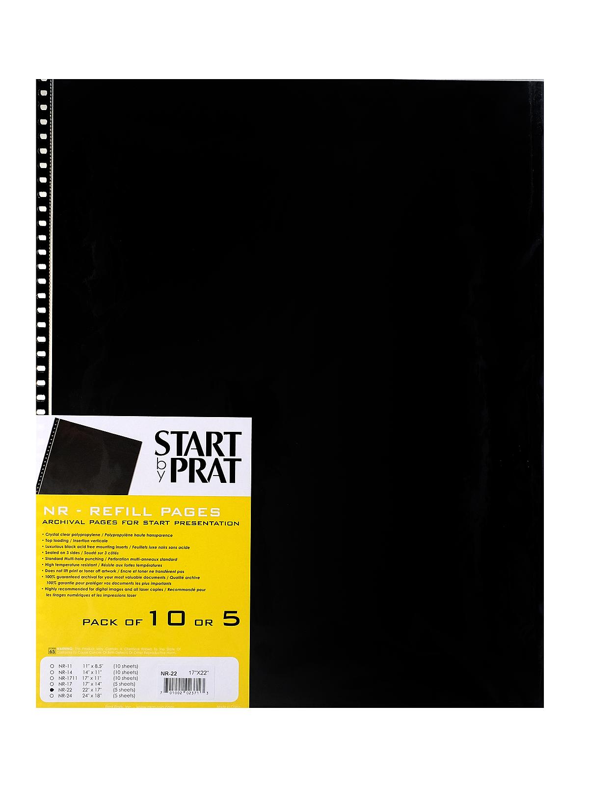 Start Refill Pages top loading 22 in. x 17 in. pack of 5