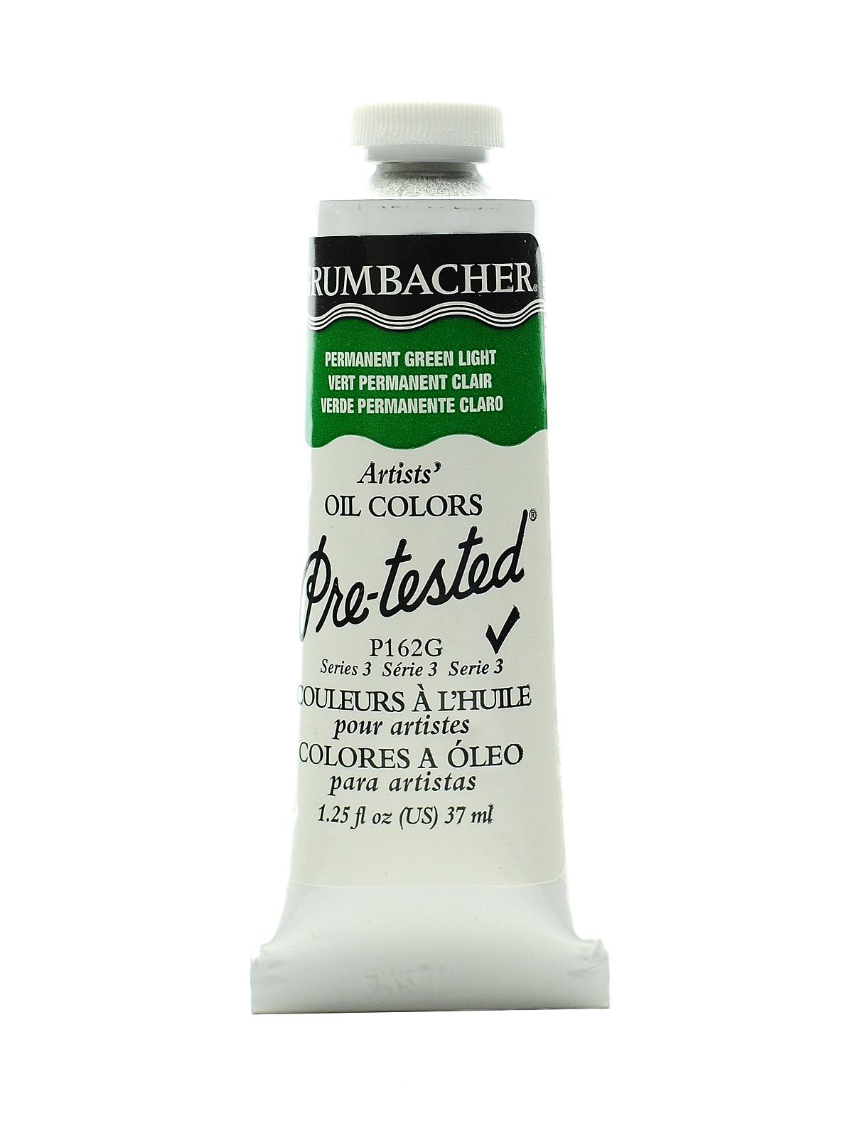 Pre-Tested Artists Oil Colors permanent green light P162 1.25 oz.