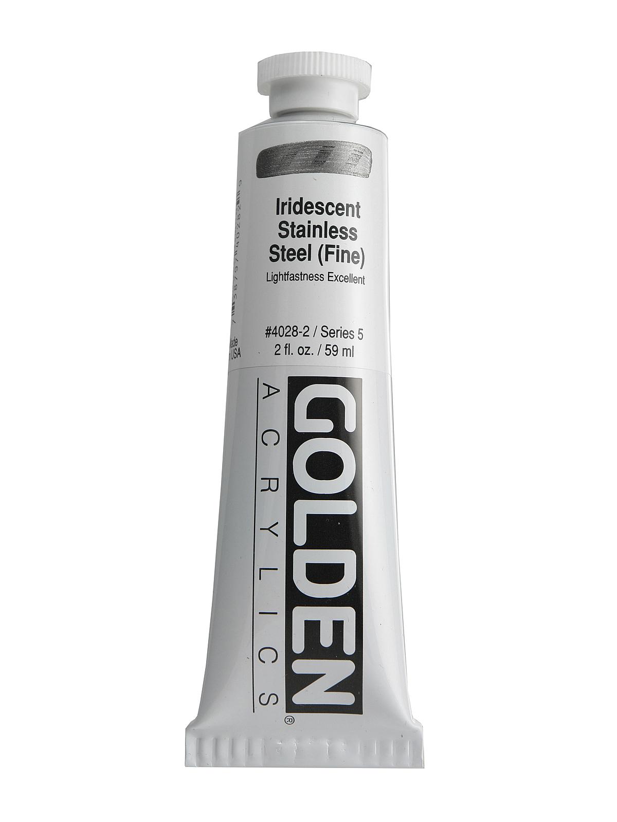Iridescent and Interference Acrylics iridescent stainless steel fine 2 oz.