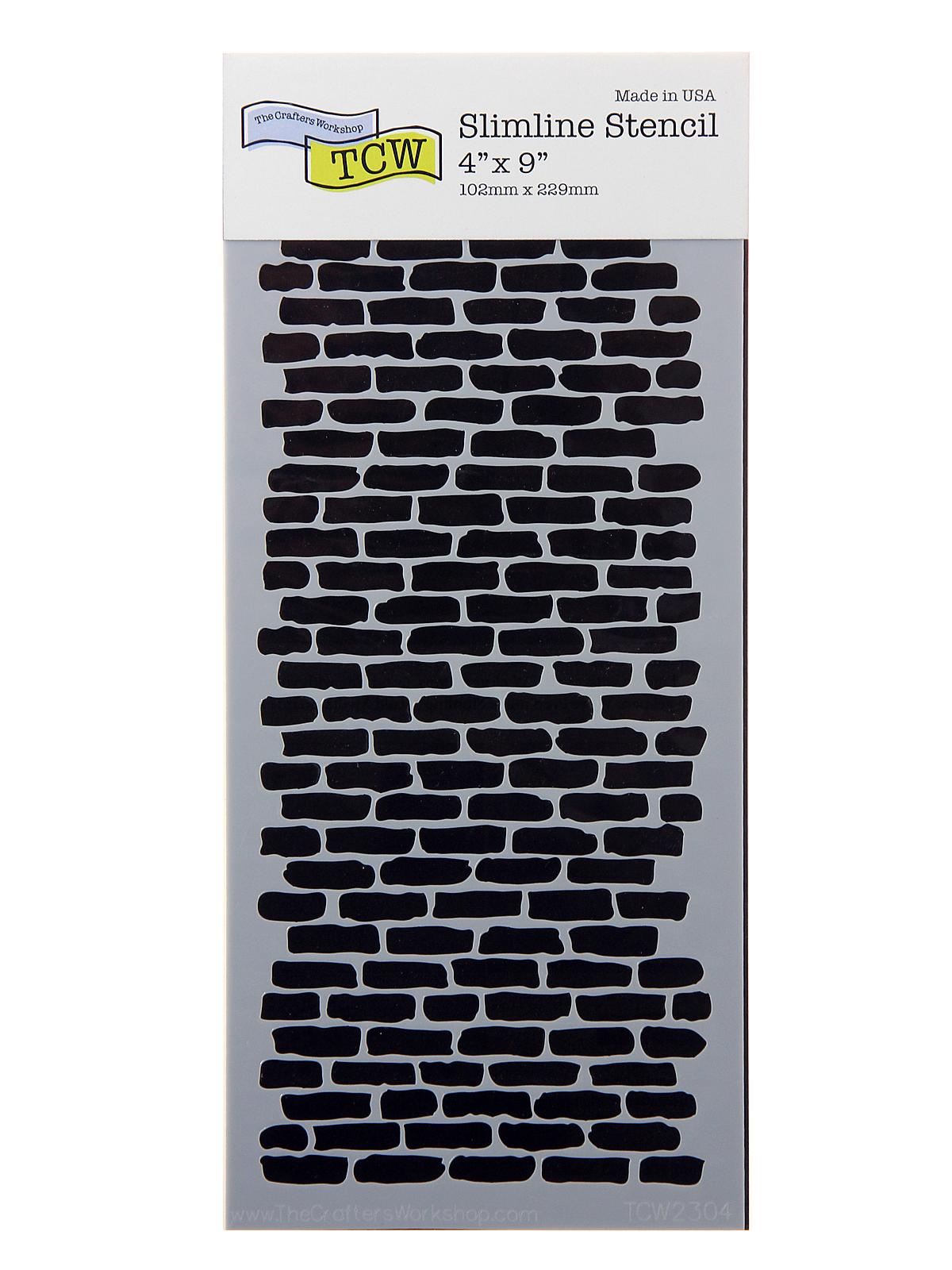 Slimline Stencils 4 in. x 9 in. bricks vertical