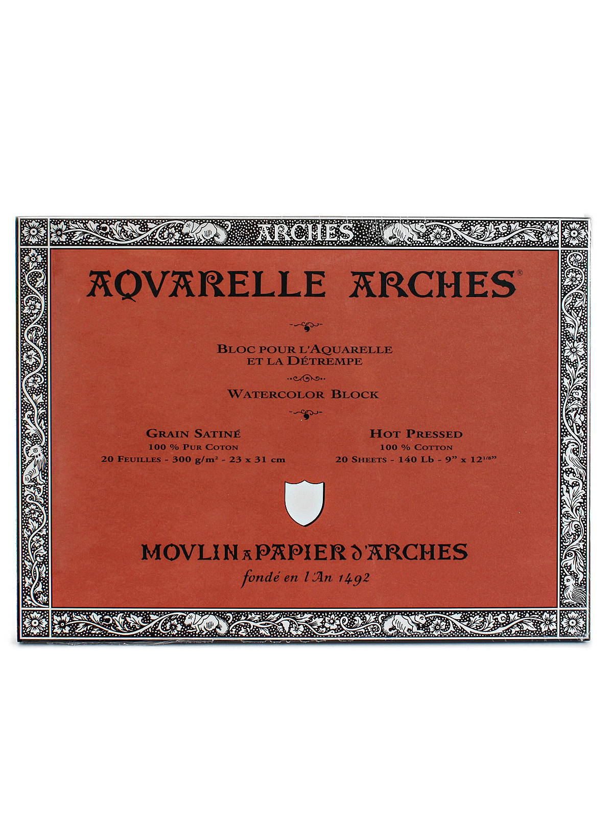 Aquarelle Watercolor Block 140 lb. hot press 9 in. x 12 in.