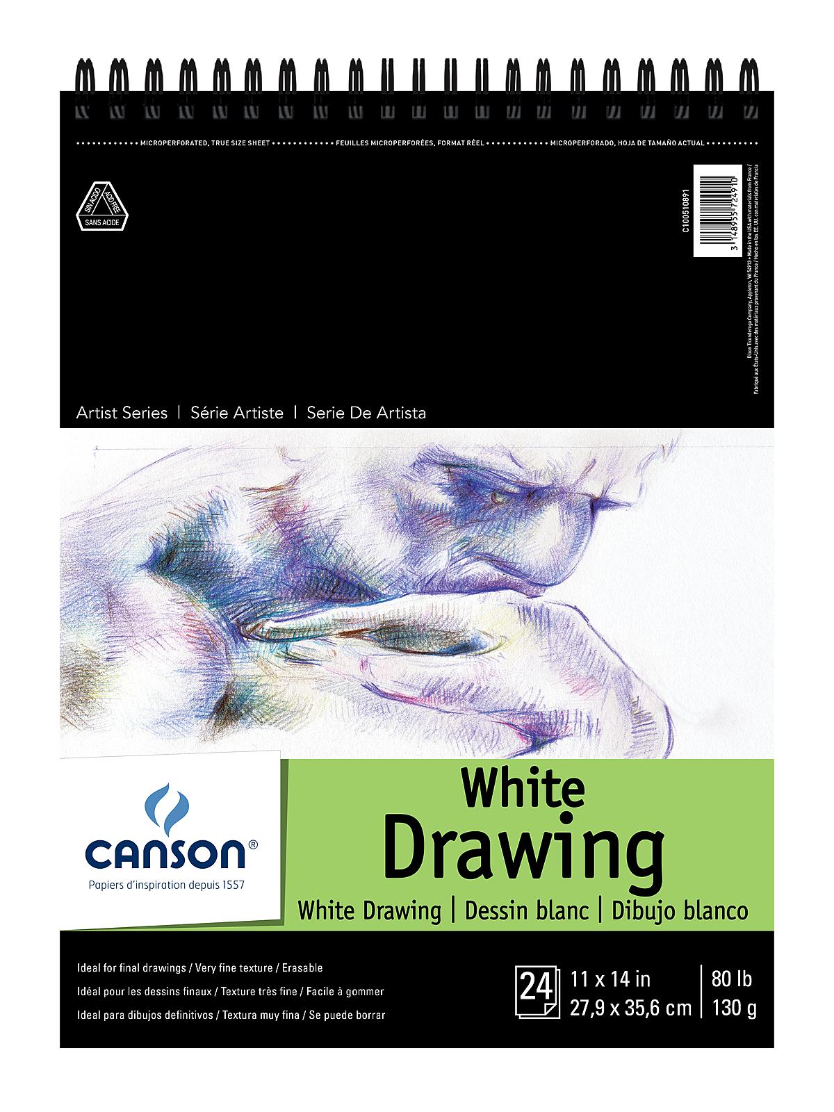 Pure White Drawing Pads 11 In. X 14 In.