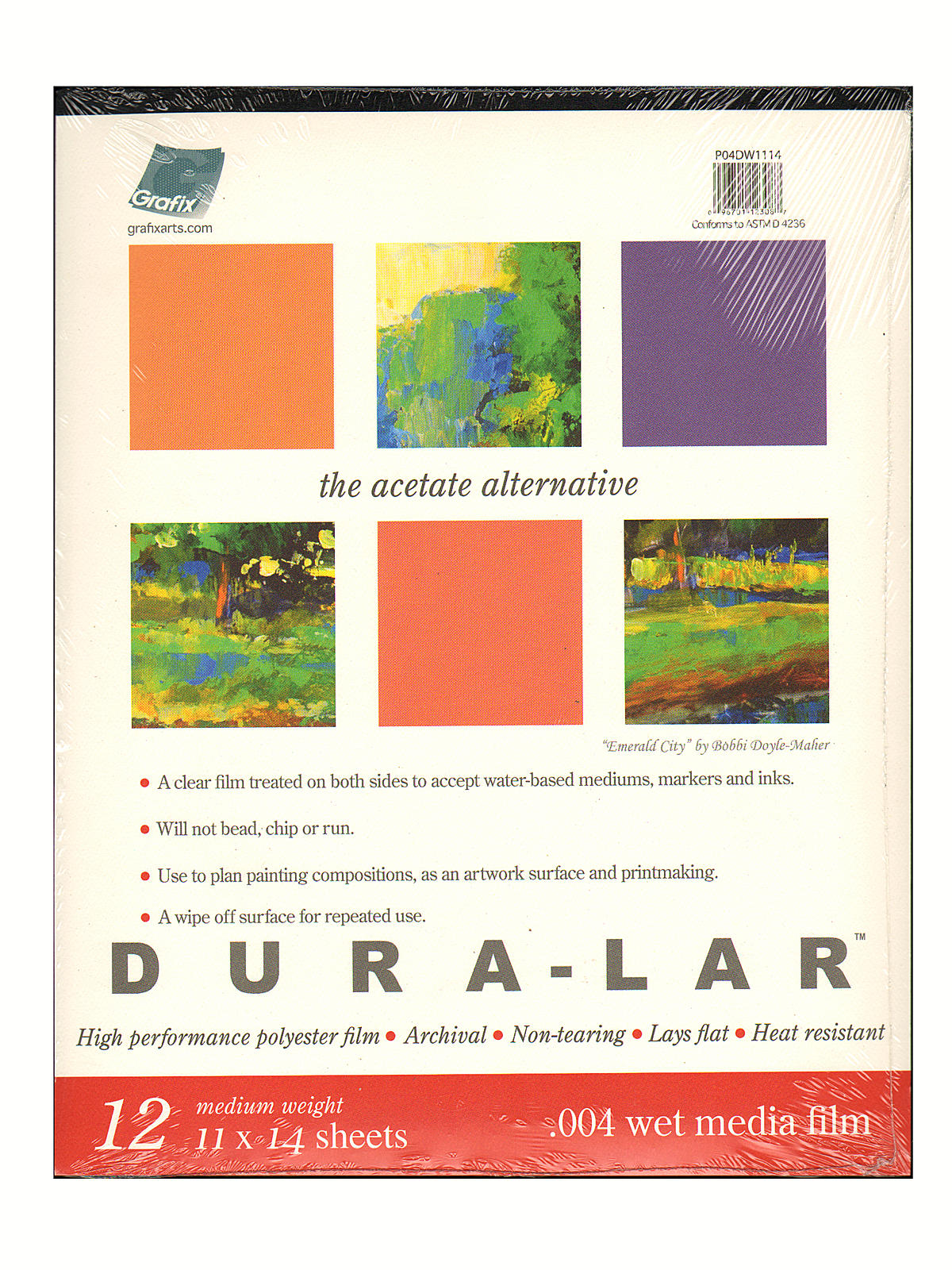 Dura-lar Acetate Alternative Wet Media Pads 14 In. X 17 In. Pad Of 12