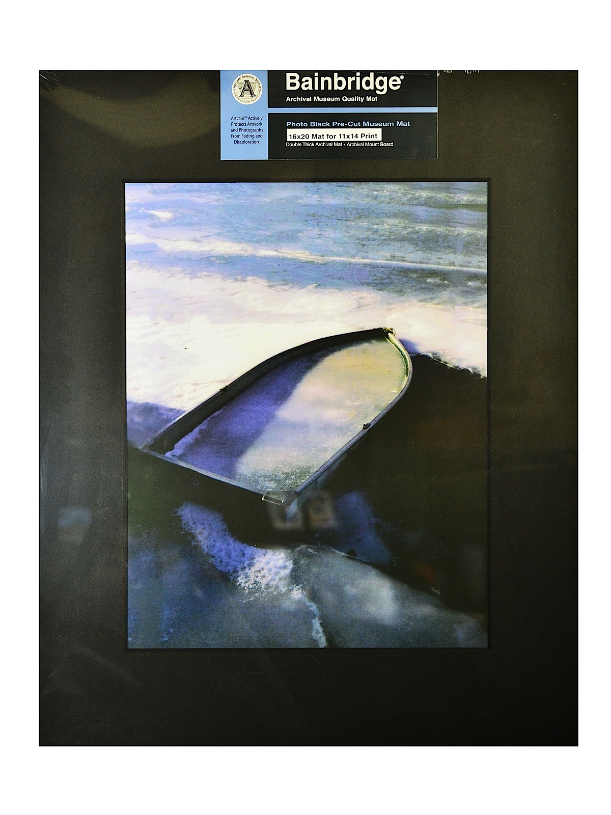 Archival Museum Quality Mat 16 in. x 20 in. centered for 11 in. x 14 in. black