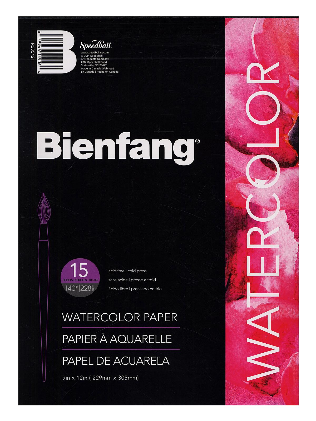 Ph Neutral Watercolor Paper 9 In. X 12 In. Pad Of 15