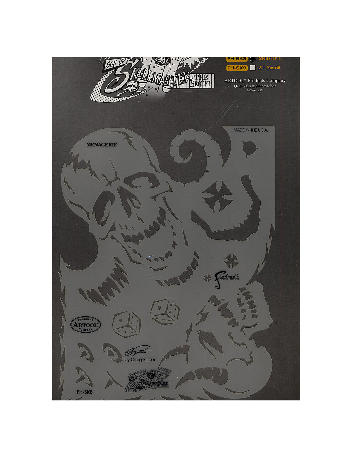 Son of Skull Master Freehand Airbrush Templates by Craig Fraser menagerie