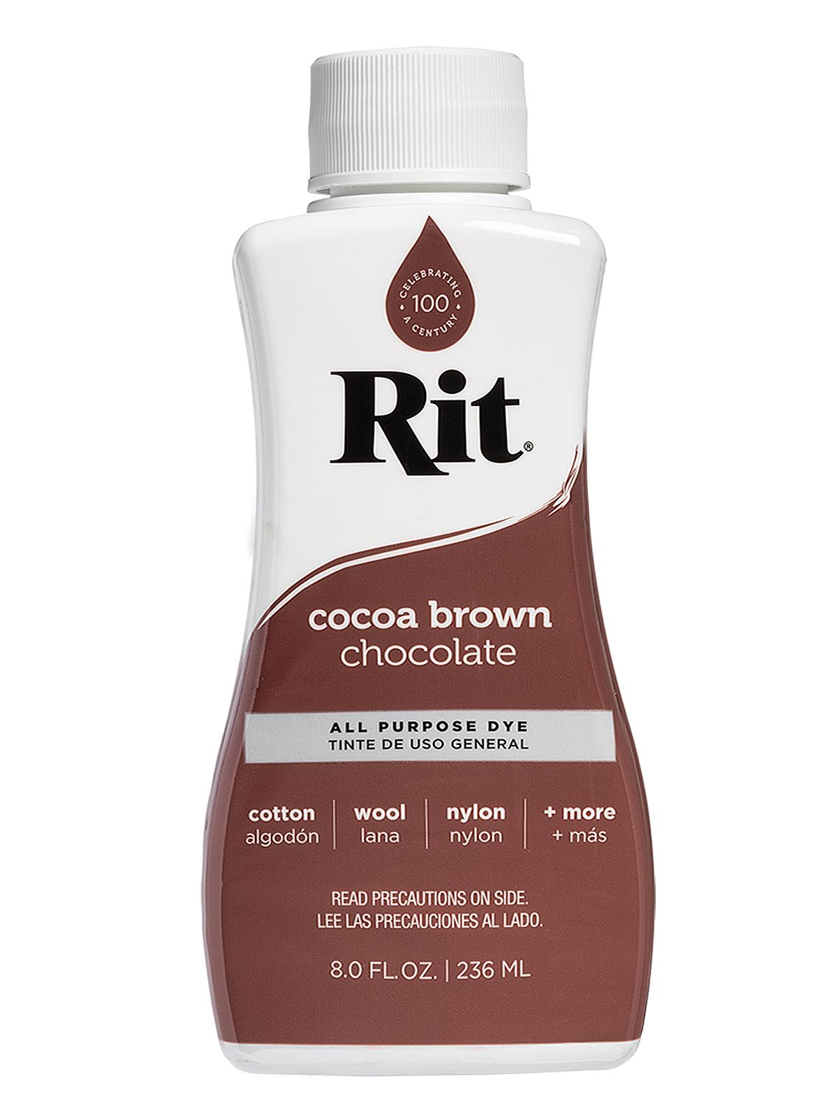 Dyes cocoa brown liquid 8 oz. bottle