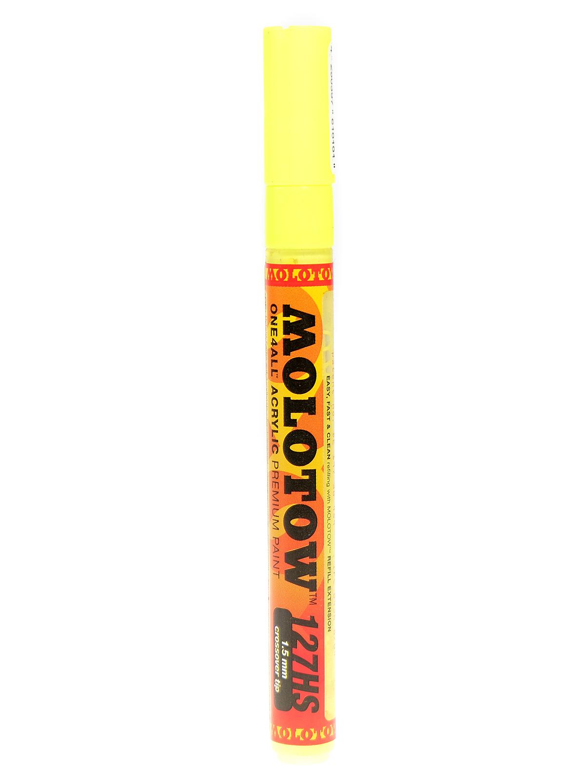 One4all Acrylic Paint Markers 1.5 Mm Neon Yellow Fluorescent 220