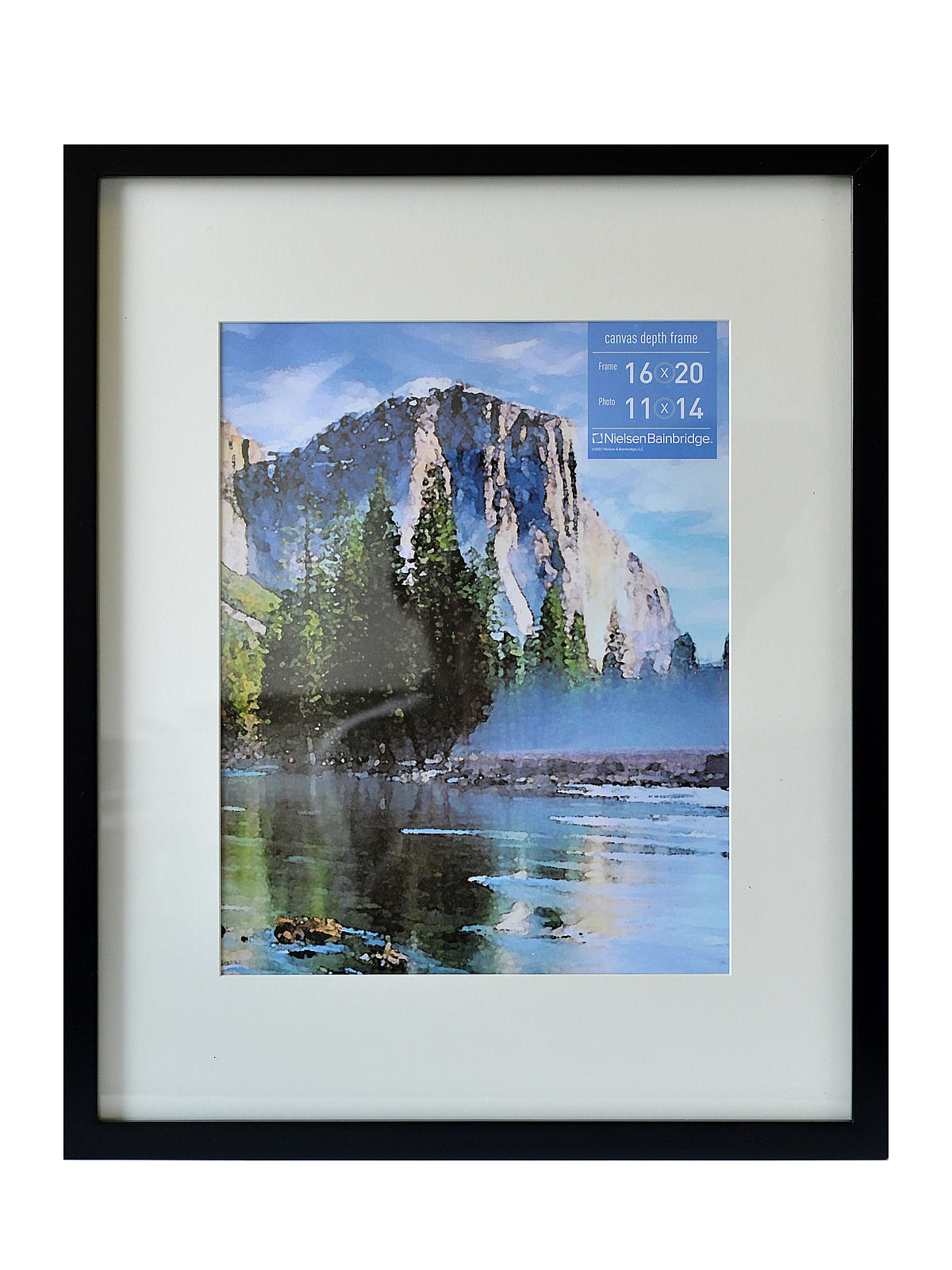 Gallery Wood Frames for Canvas 16 in. x 20 in. black 11 in. x 14 in. opening