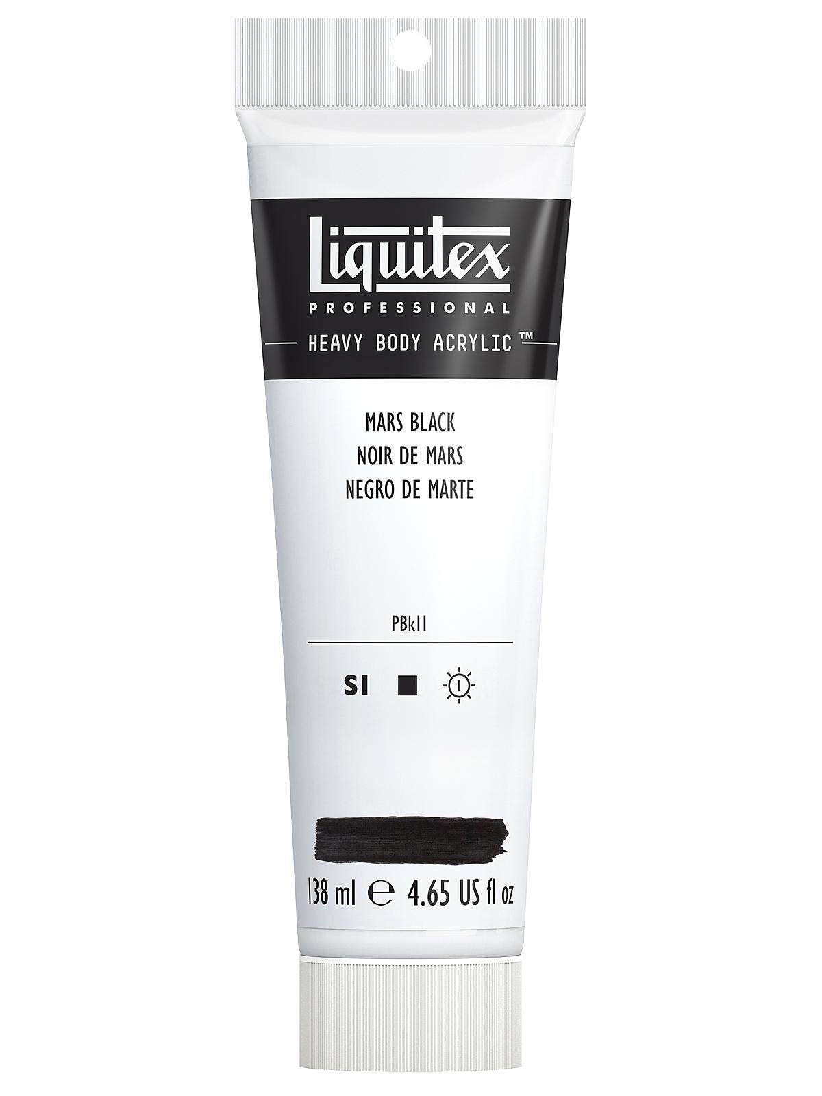 Heavy Body Professional Artist Acrylic Colors mars black 4.65 oz.