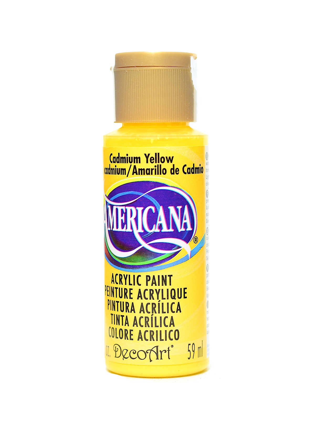 Americana Acrylic Paints cadmium yellow 2 oz.