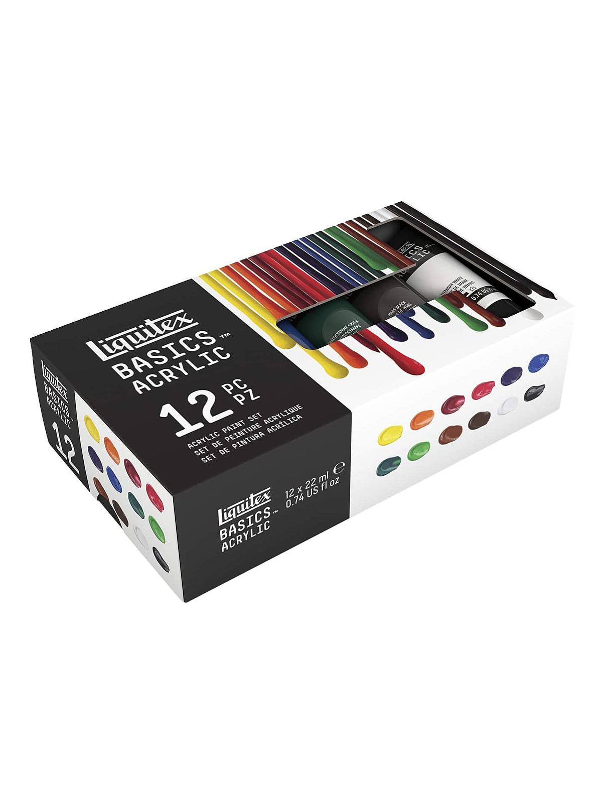 Basics Acrylic Sets 12 x 22ml tube set of 12