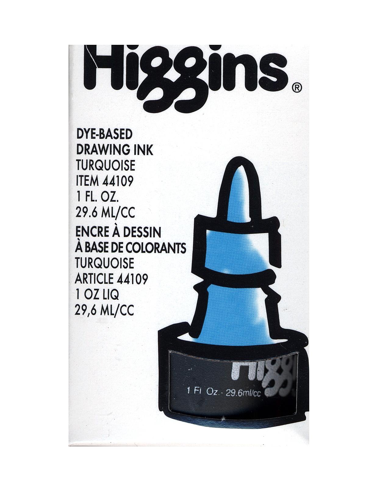 Color Drawing Inks turquoise Dye Based   Non-Waterproof 1 oz.